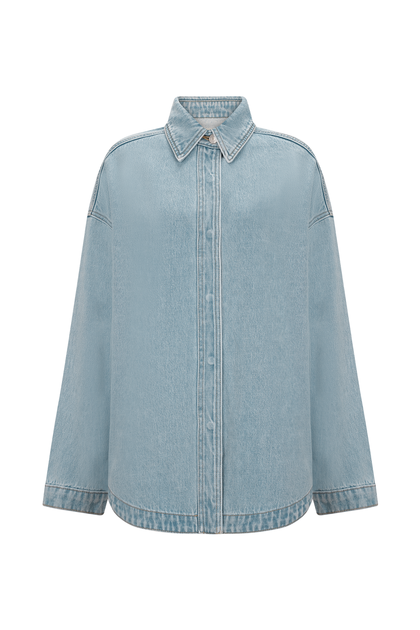 Lioda Oversized Denim Shirt - 80'S Blue