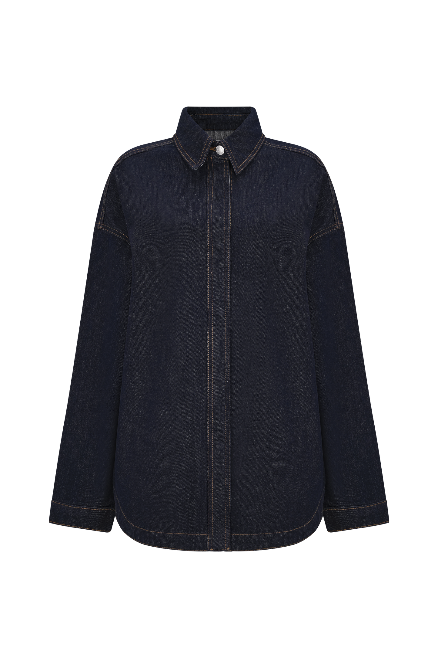 Lioda Oversized Denim Shirt - Washed Indigo Blue