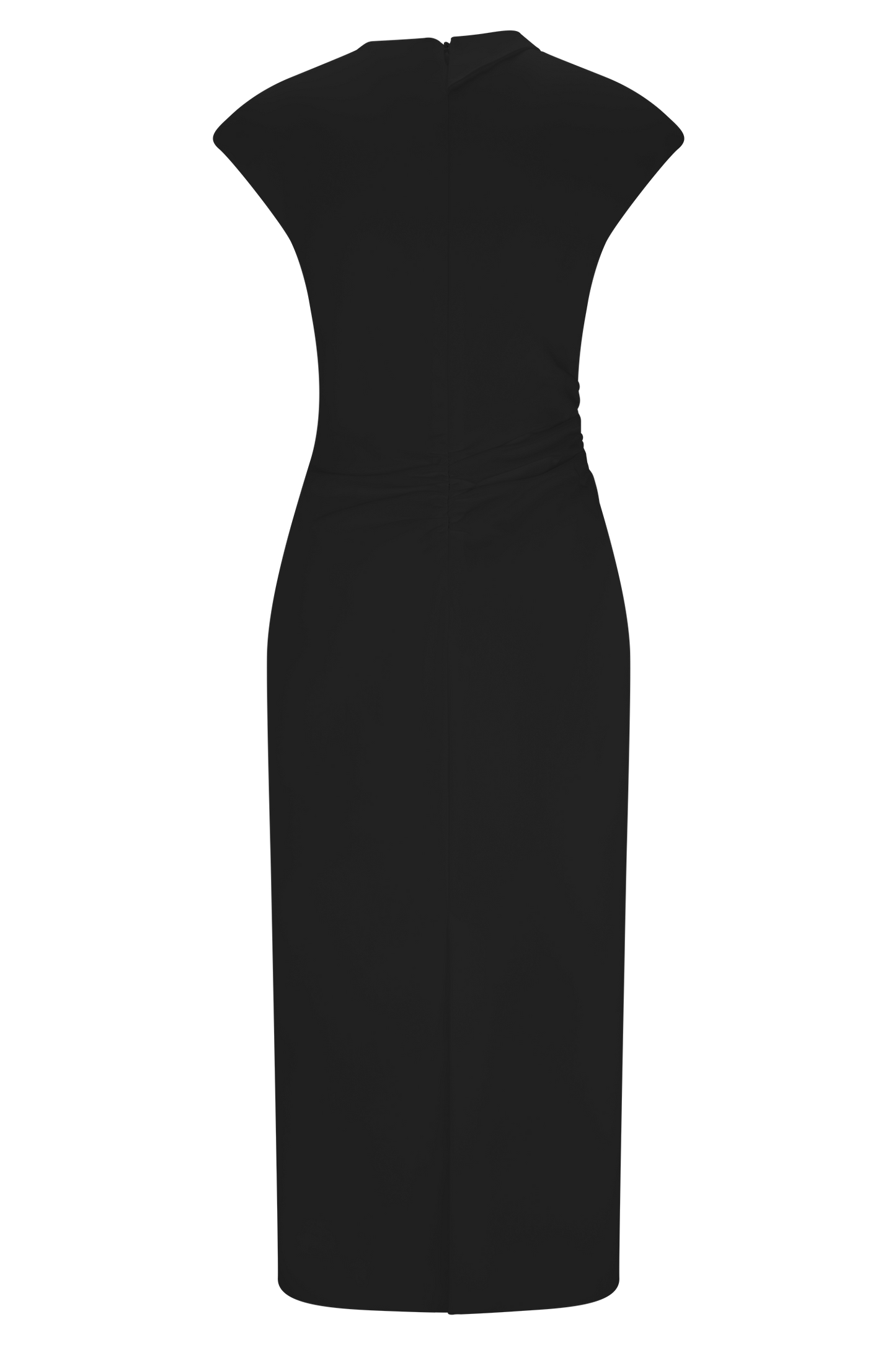 Lorena Cotton Midi Dress - Black