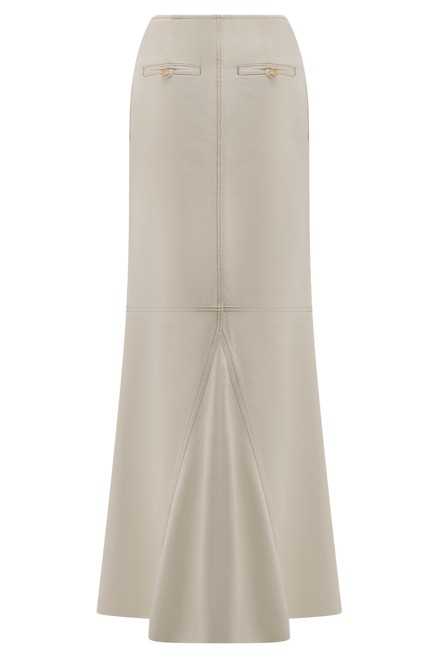 Loretta Denim Maxi Skirt - Ecru