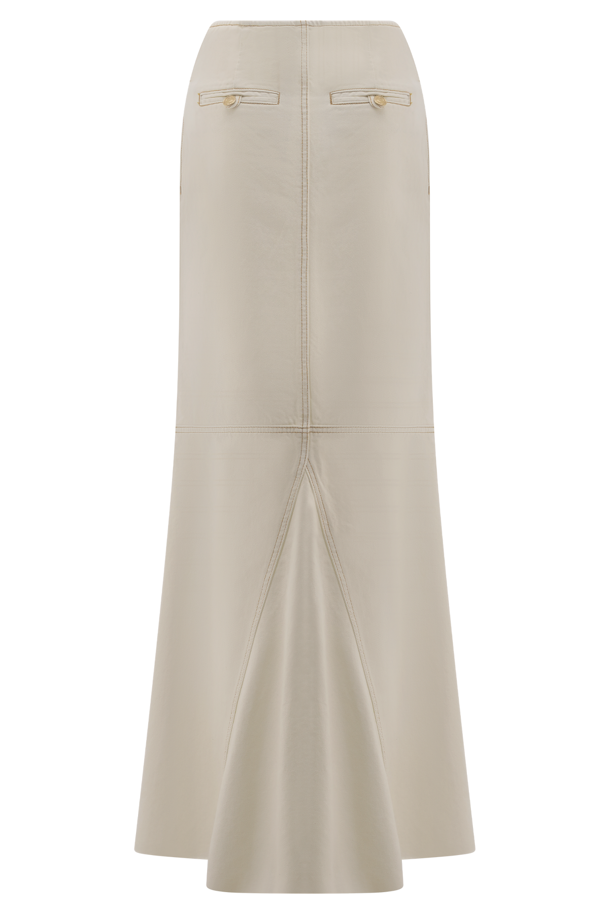 Loretta Denim Maxi Skirt - Ecru