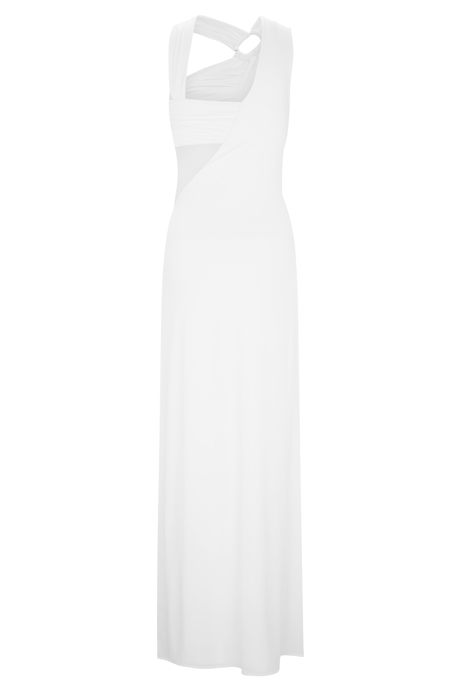 Lottie Slinky Maxi Dress With Split - White #6