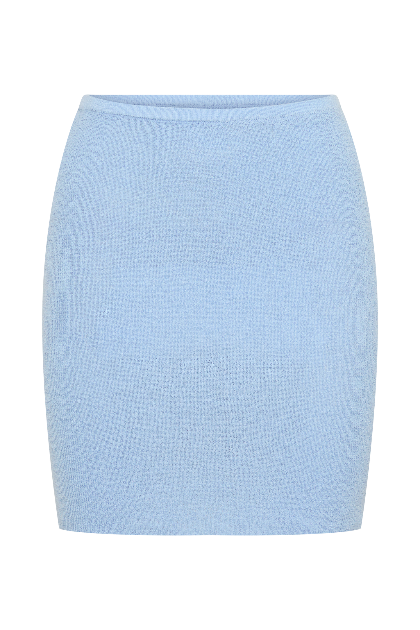Loura Mid Rise Knit Mini Skirt - Cornflower Blue