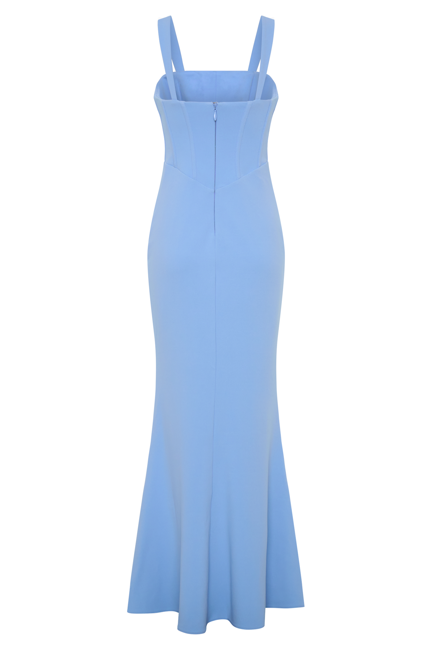 Luella Crepe Corset Maxi Dress - Cornflower Blue