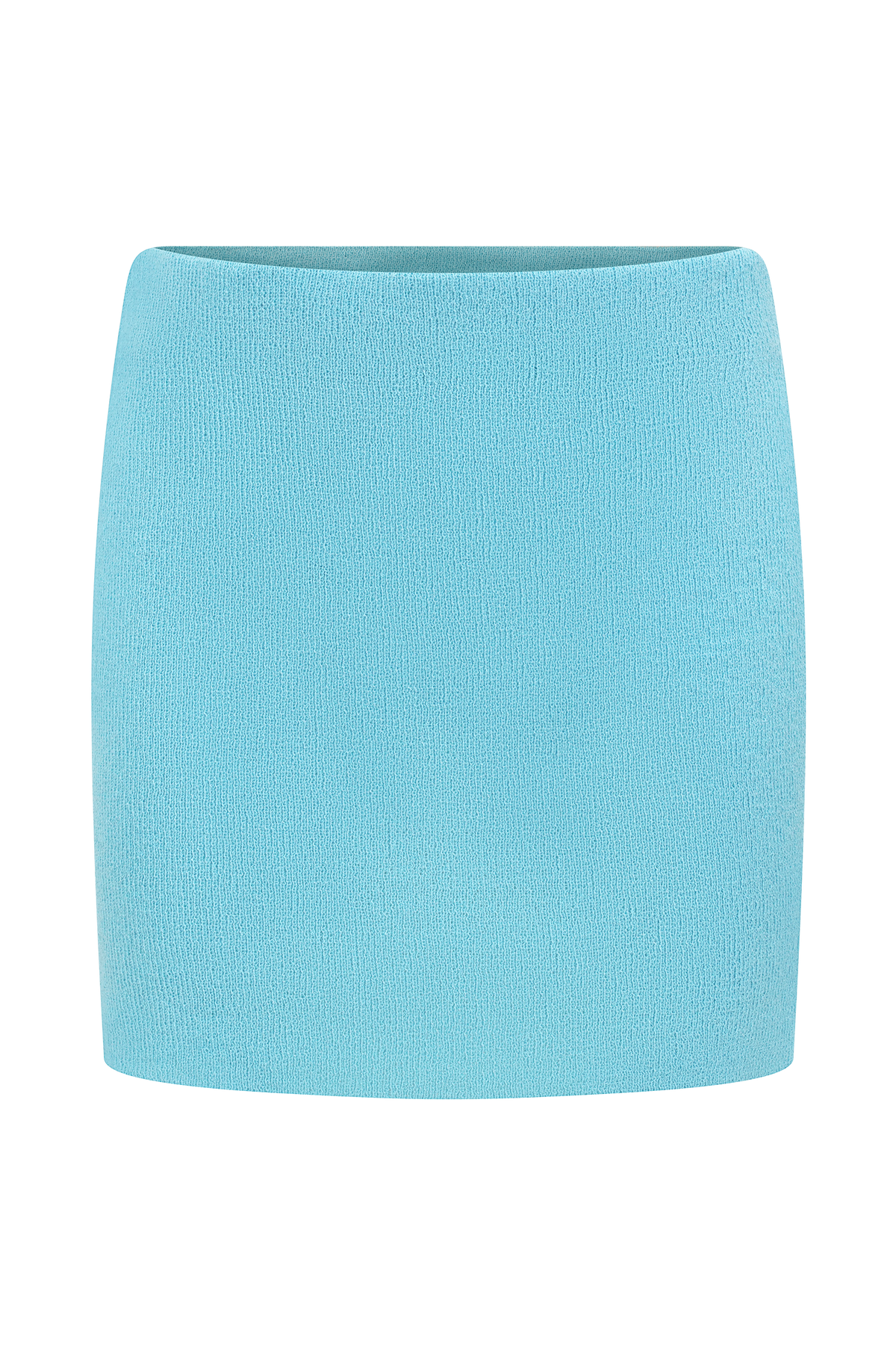 Esme Knit Mini Skirt - Cyan Blue
