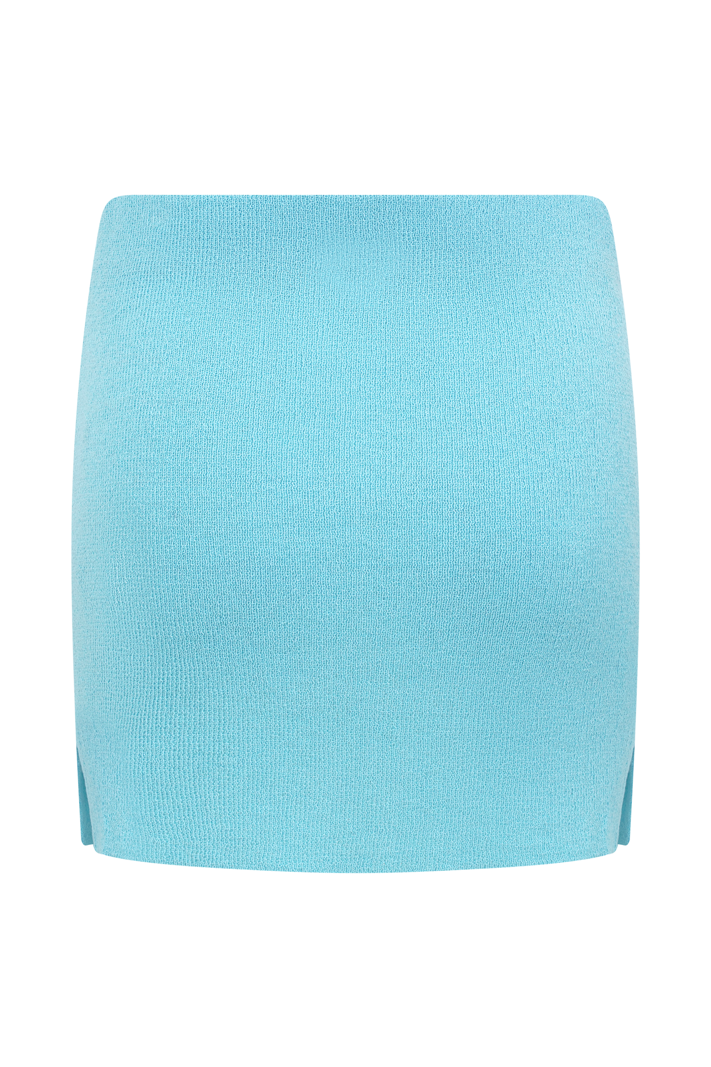 Esme Knit Mini Skirt - Cyan Blue