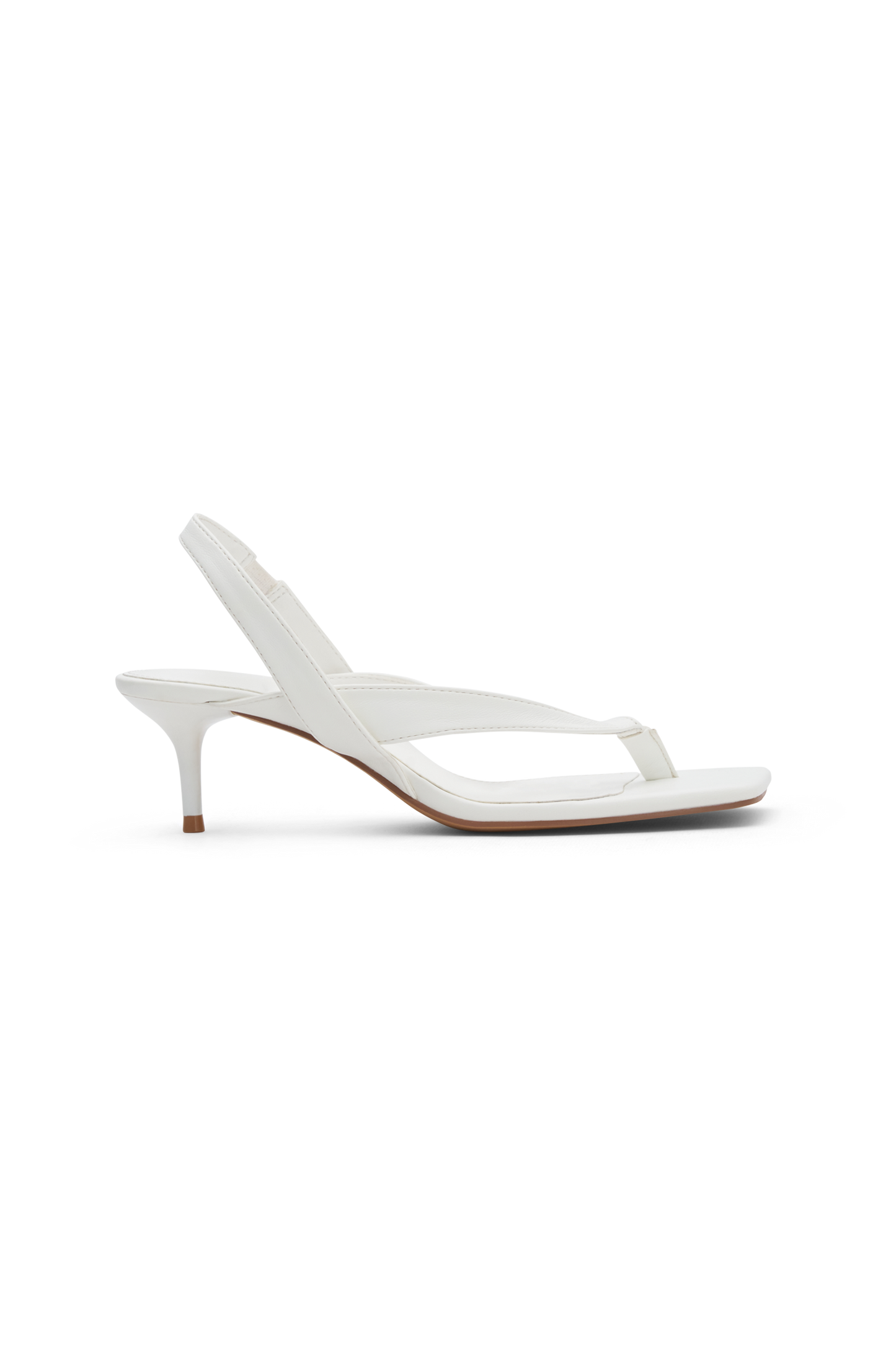 Mai Sling Back Thong Heel - White