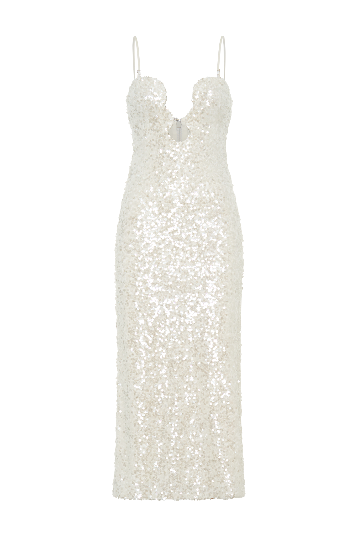 Makari Sequin Maxi Dress - White #9