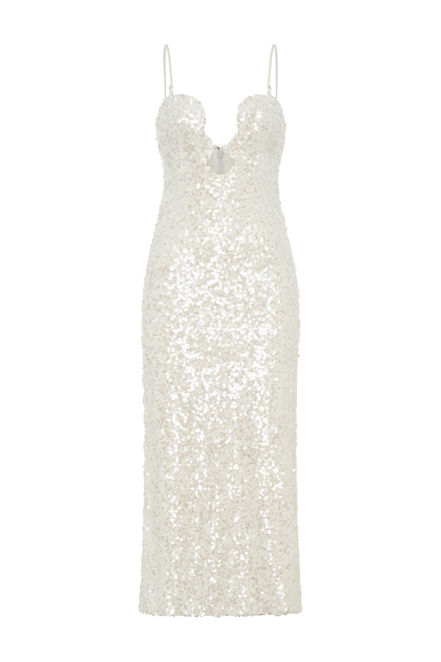 Makari Sequin Maxi Dress - White