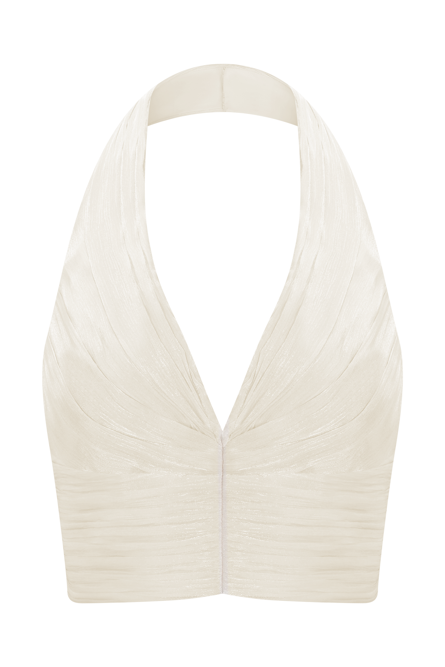 Makena Gathered V Neck Top - Opal White