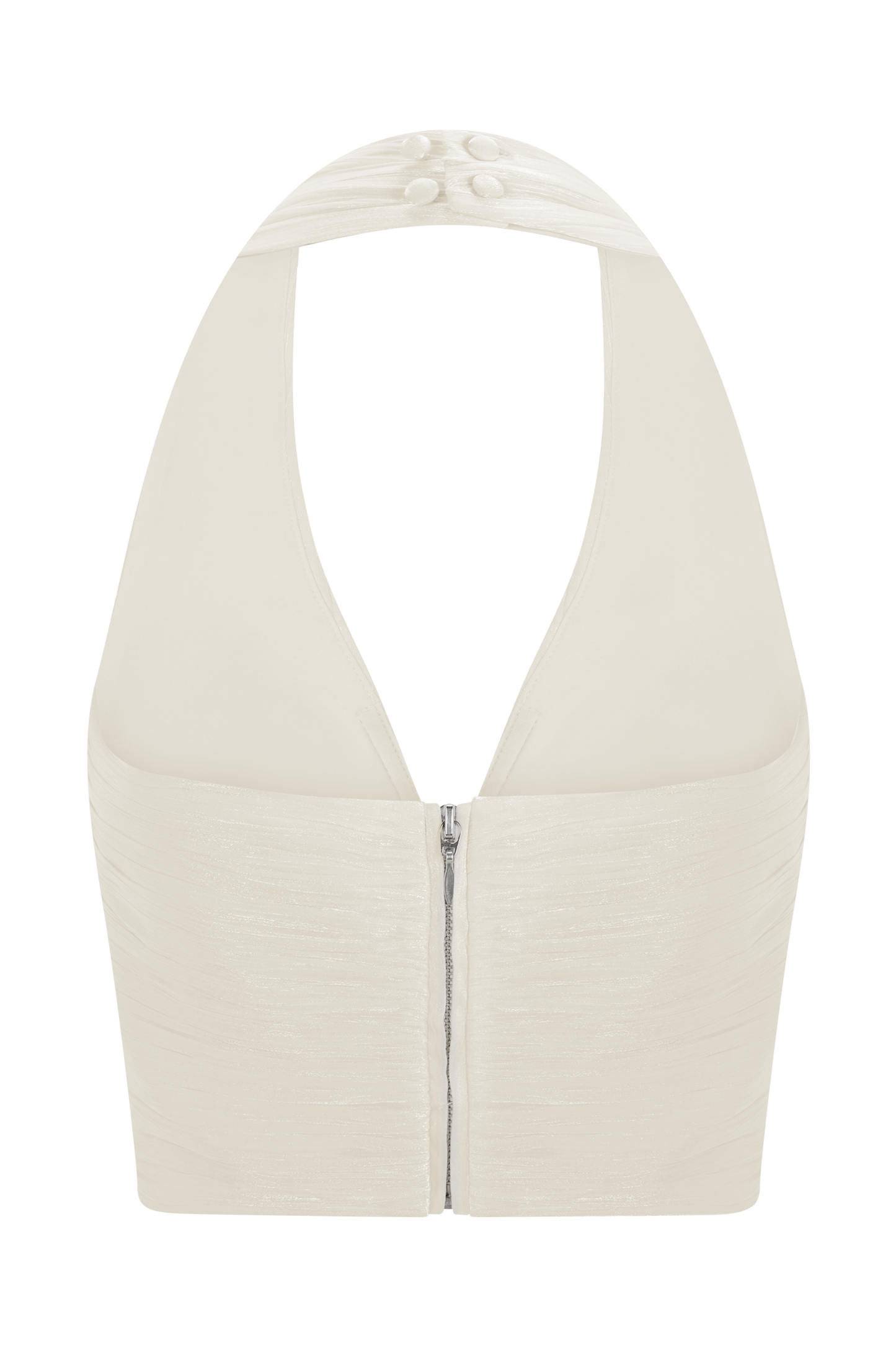 Makena Gathered V Neck Top - Opal White