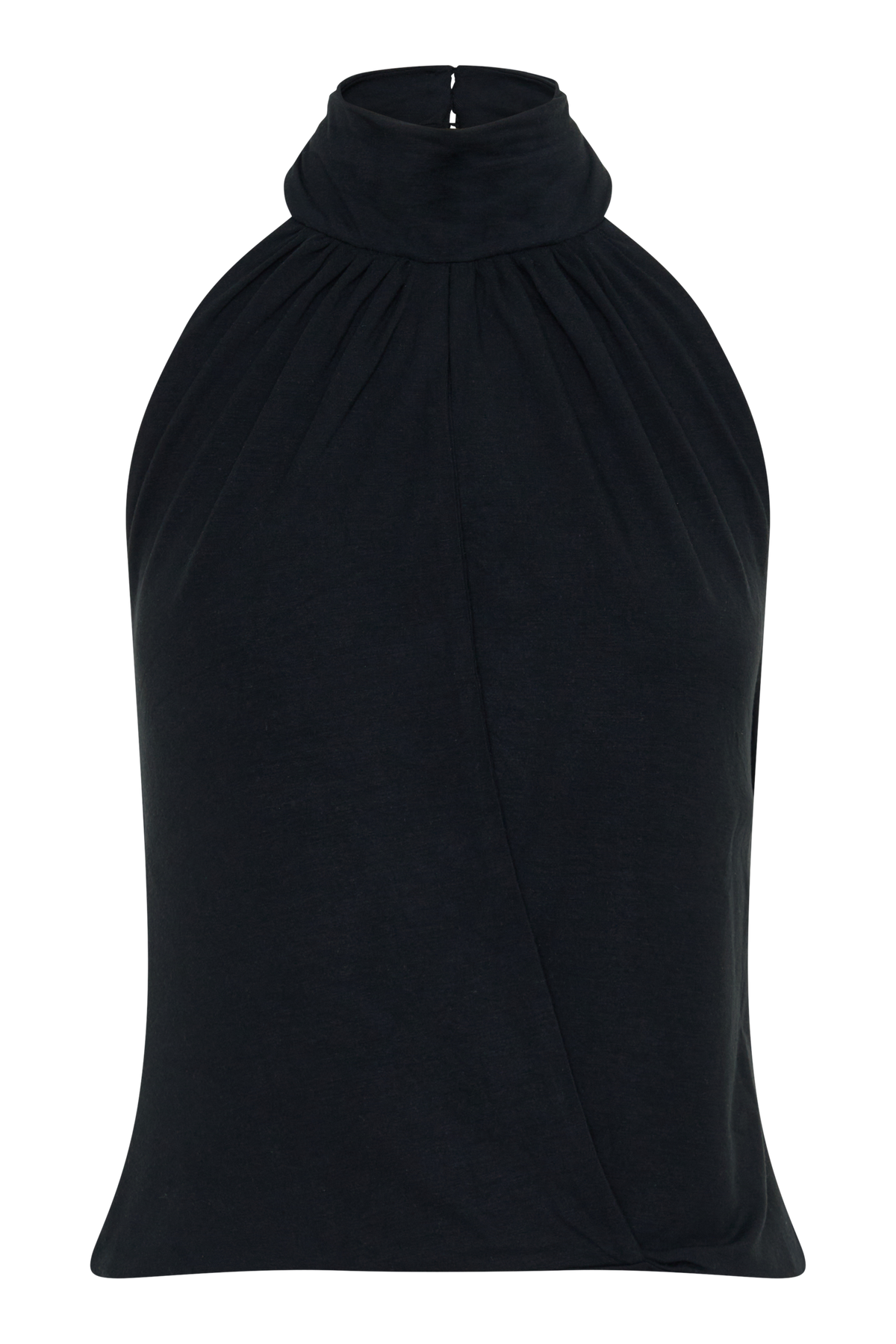 Maki Viscose Sleeveless Halter Top - Black