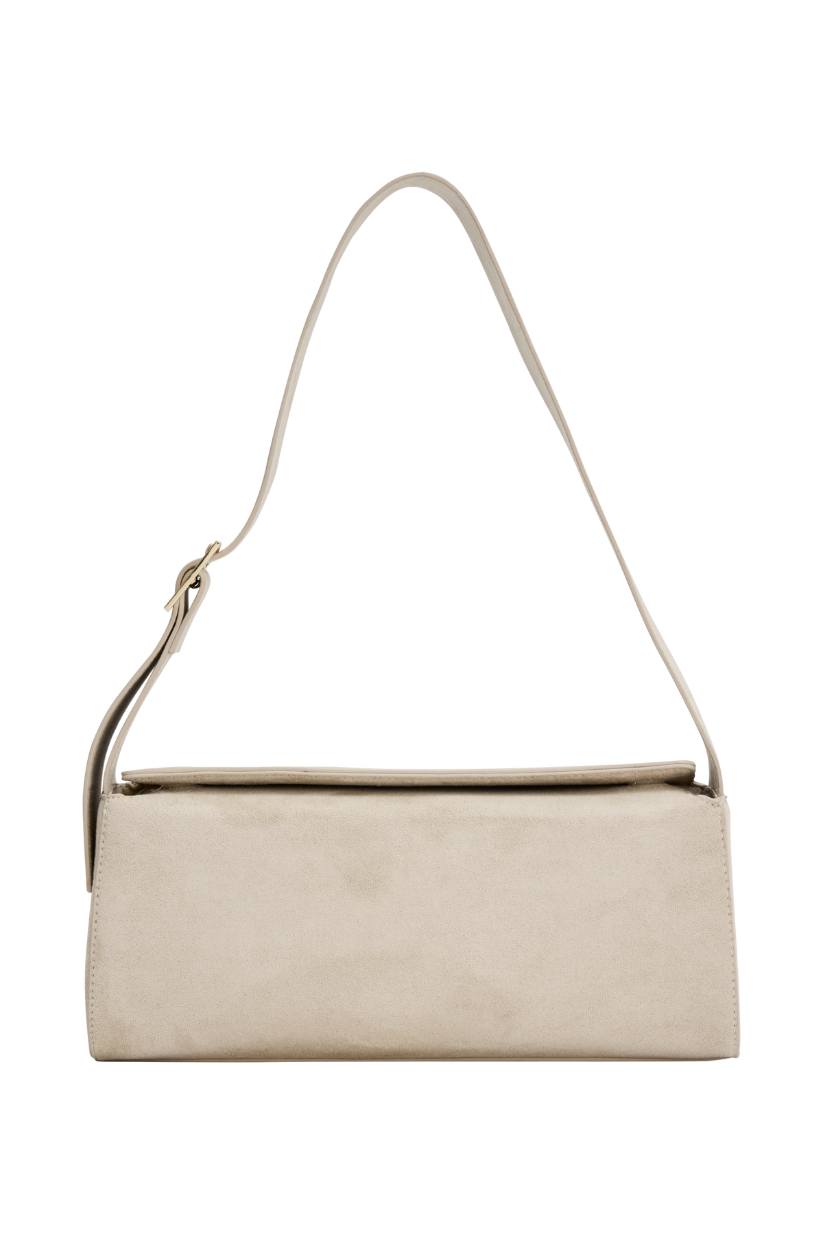 Maria Faux Suede Shoulder Bag - Stone