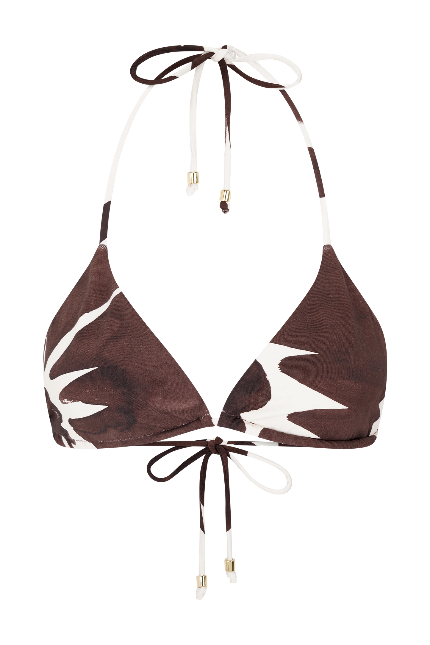 Marquise Bikini Top - Chocolate Deco Fleur Print