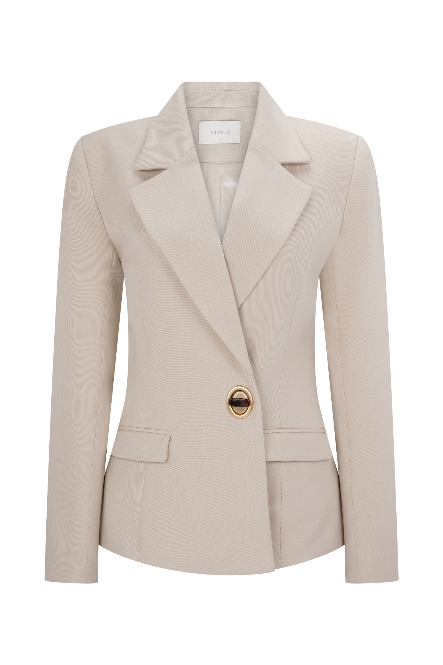 Max Cinched Waist Blazer - Ivory Stone #9