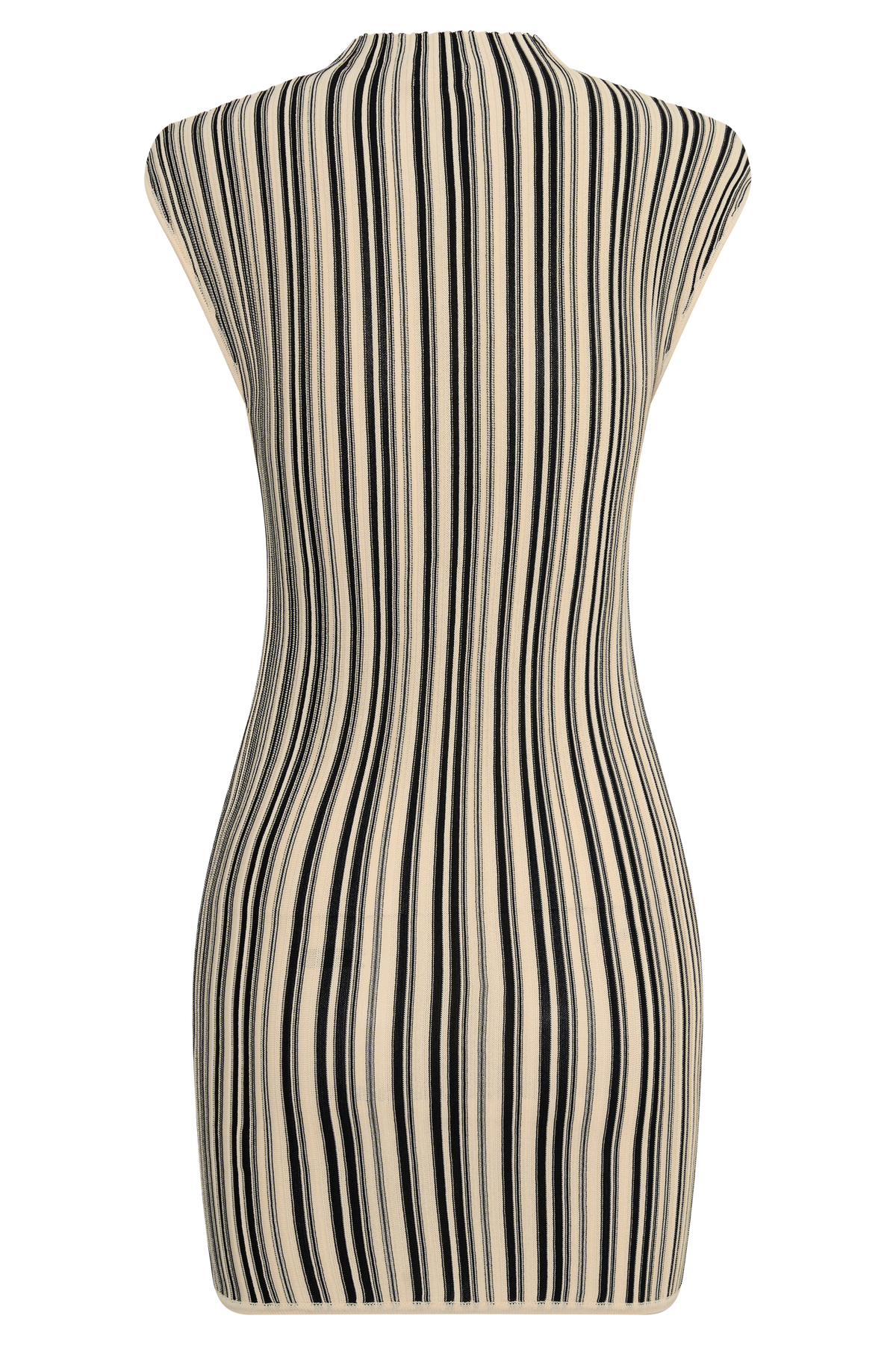 Meggie Striped Sleeveless Mini Dress - Black/Ivory