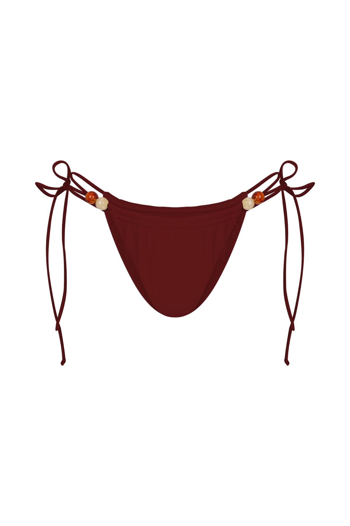 Memphis Beaded Bikini Bottom - Wine