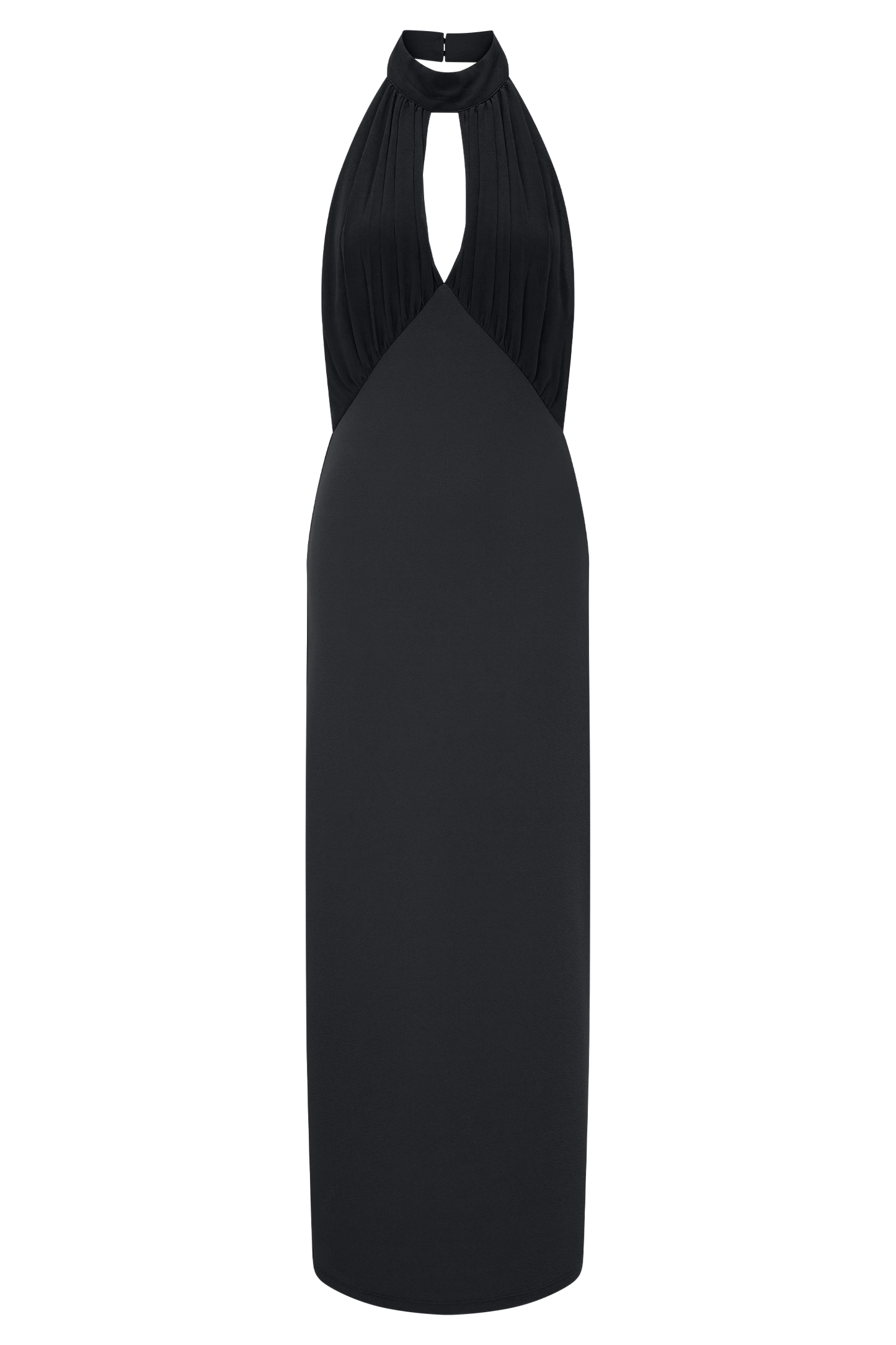 Mierah Halter Midi Dress - Black