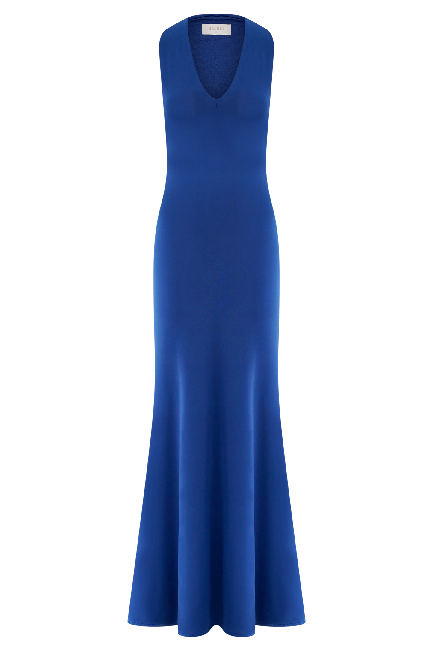 Elke Slinky V Neck Maxi Dress - Cobalt