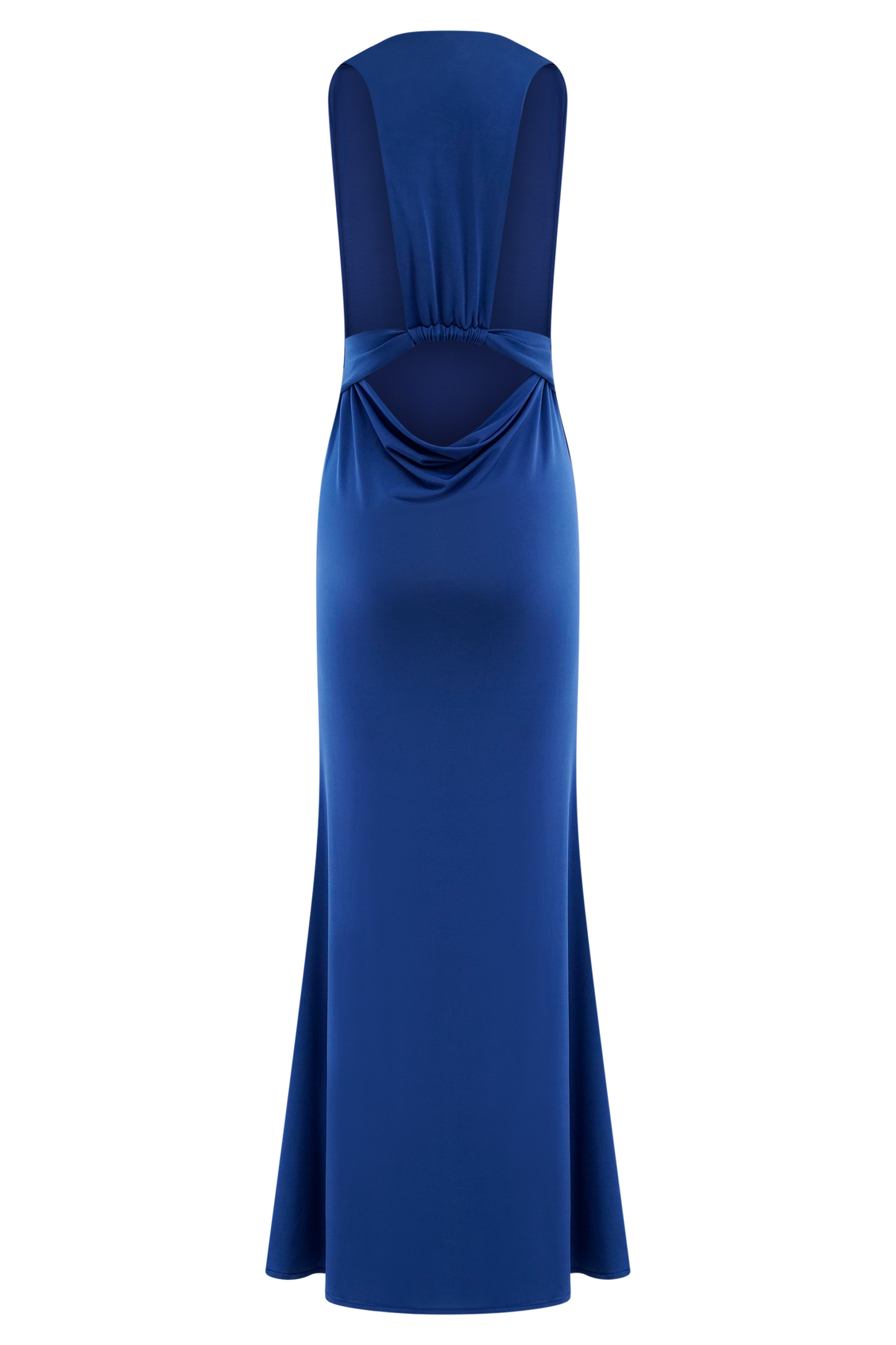 Elke Slinky V Neck Maxi Dress - Cobalt