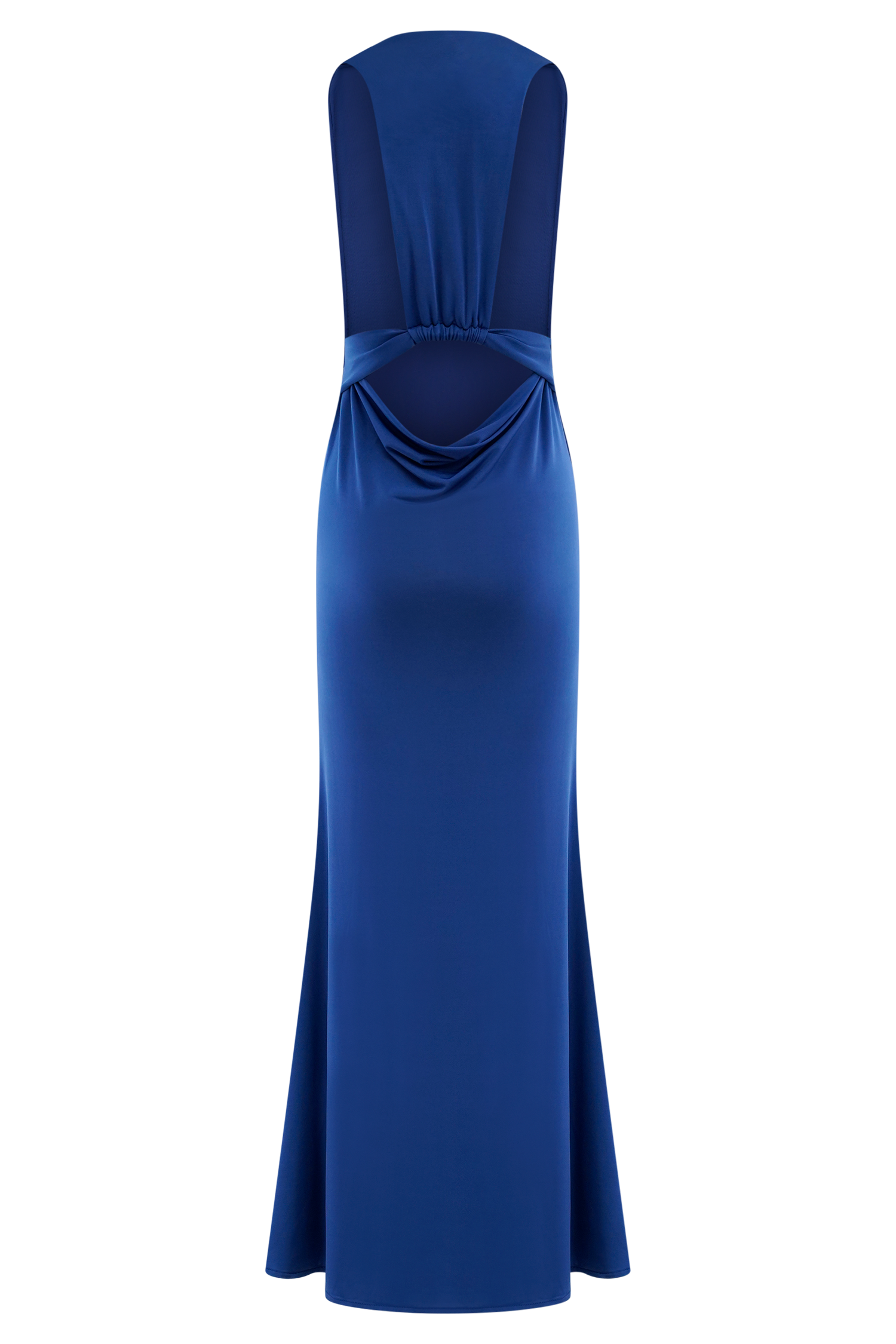 Elke Slinky V Neck Maxi Dress - Cobalt #7