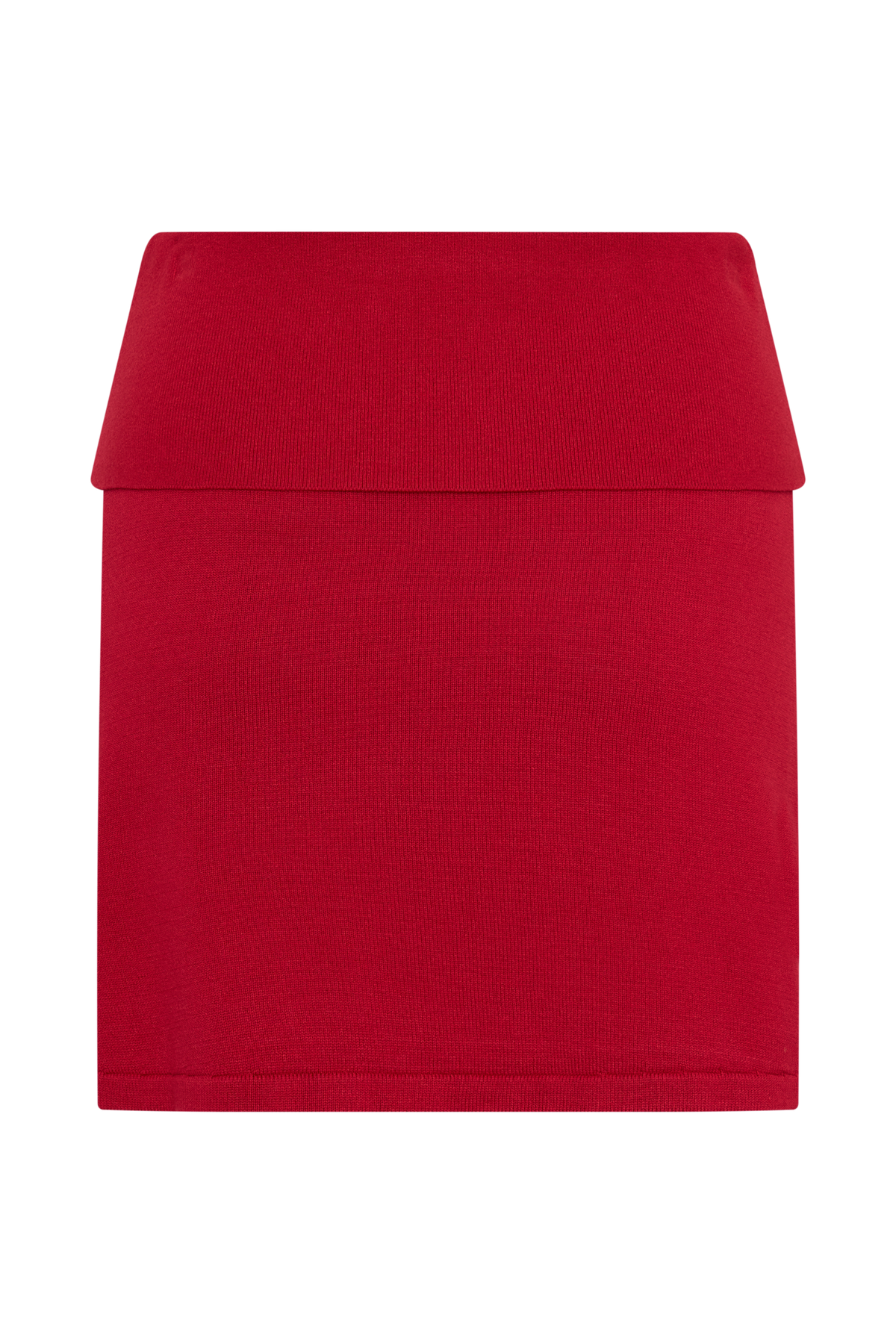 Misty Mid Rise Knit Mini Skirt - Red