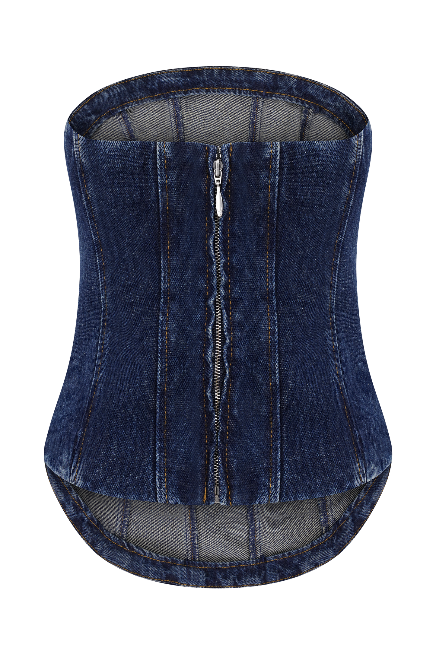 Monte Strapless Diamante Denim Corset - Midnight Blue