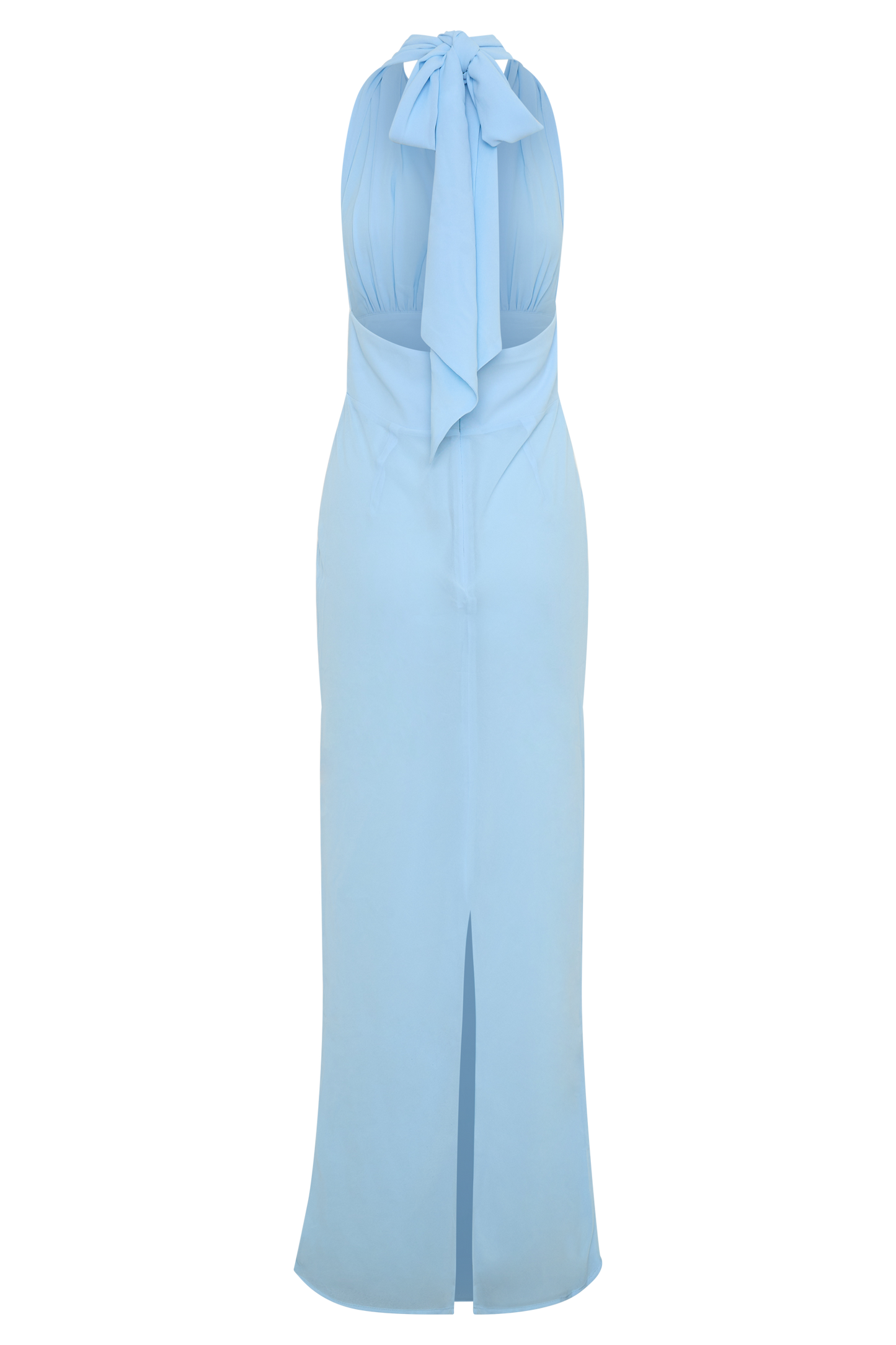 Nadine Halter Chiffon Maxi Dress - Blue