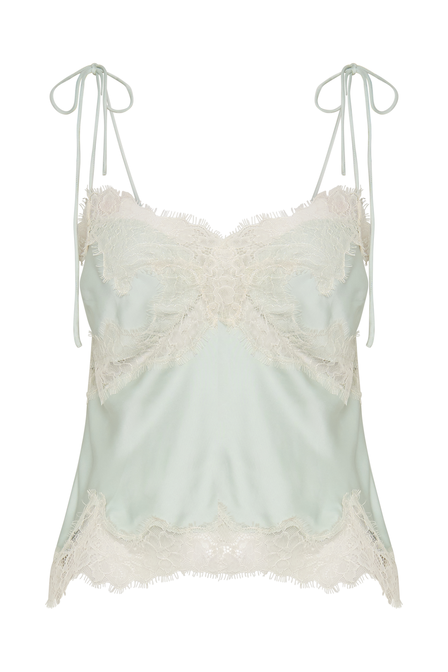 Nina Satin And Lace Camisole - Sage