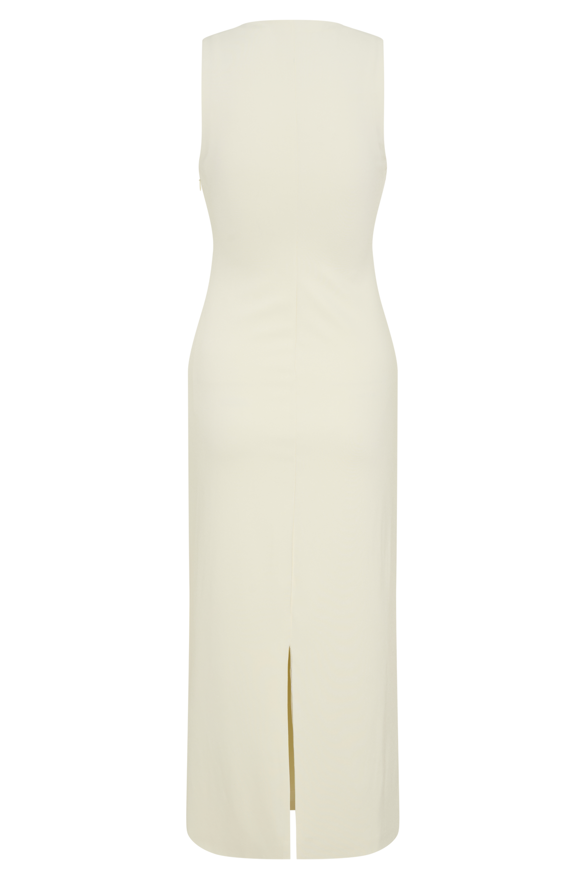 Norah Sleeveless Crepe Midi Dress - Ivory