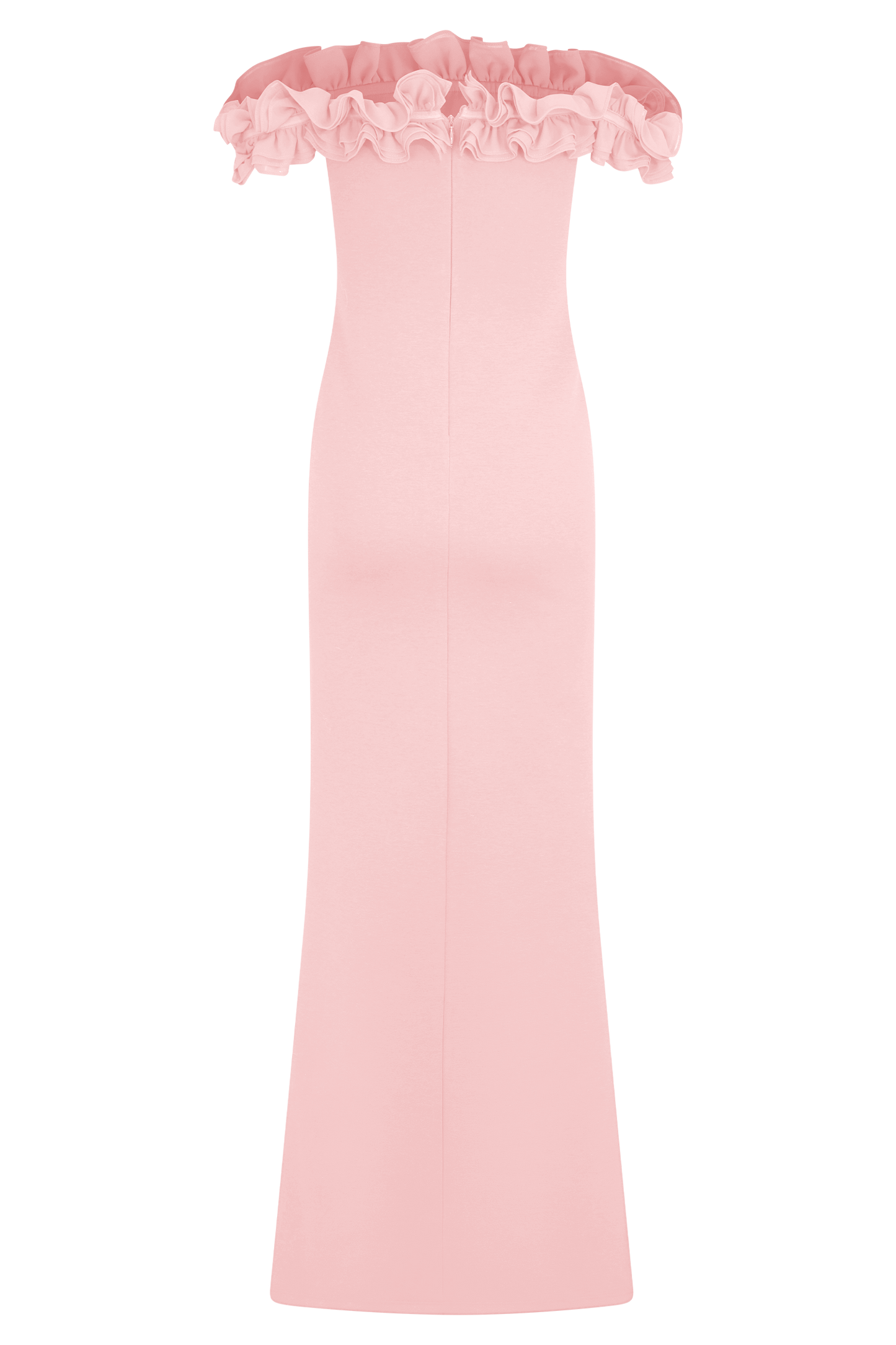 Nova Ruffle Off Shoulder Maxi Dress - Ballet Pink