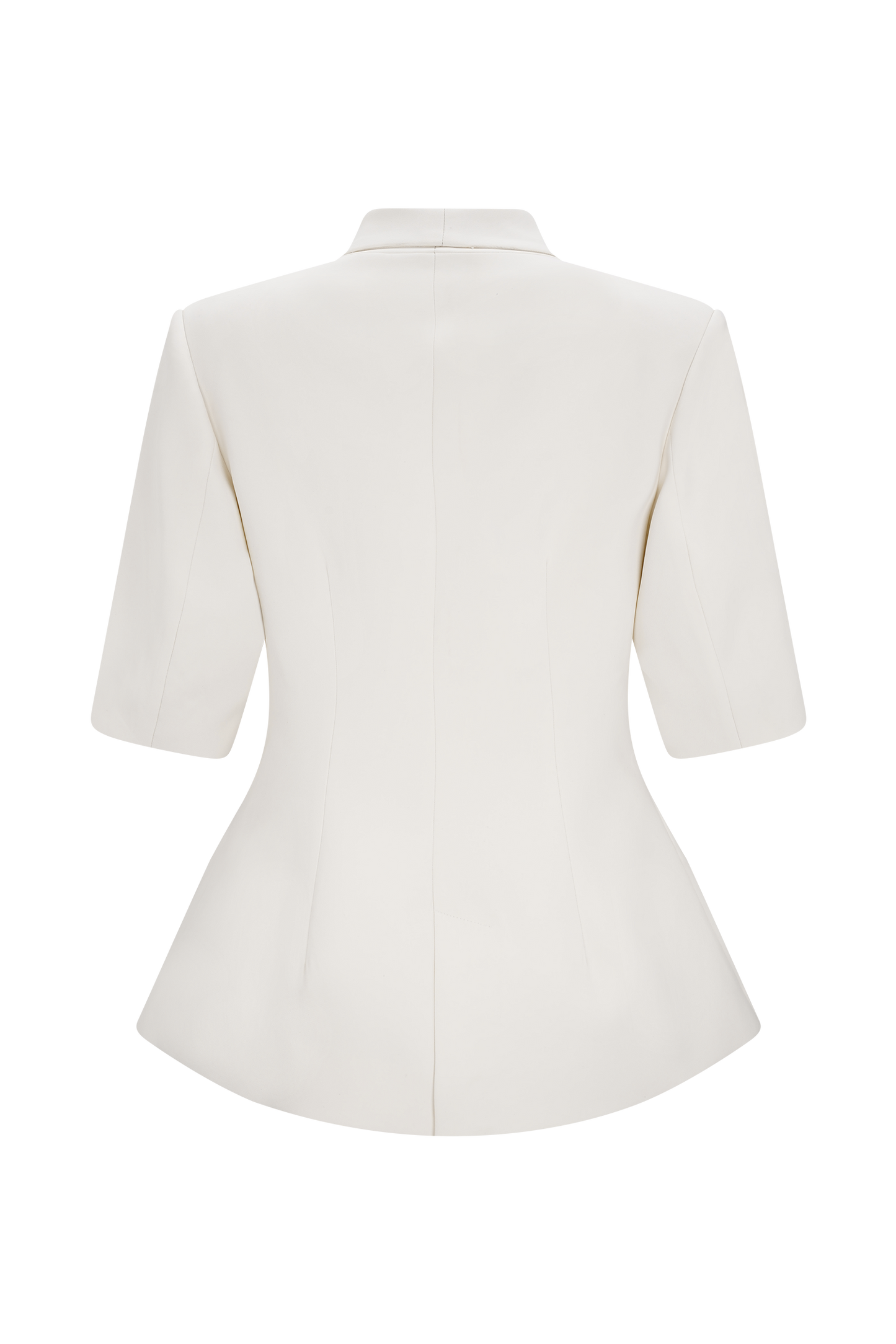 Opal Puff Sleeve Suiting Top - Ivory
