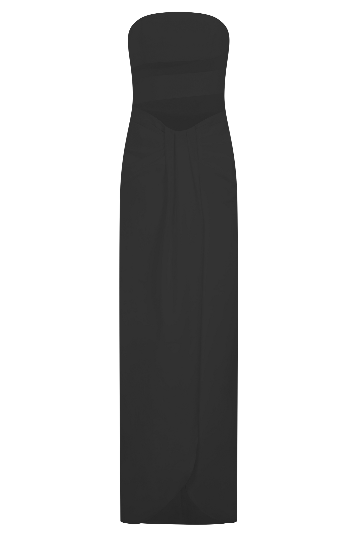 Paulina Cut Out Strapless Maxi Dress - Black