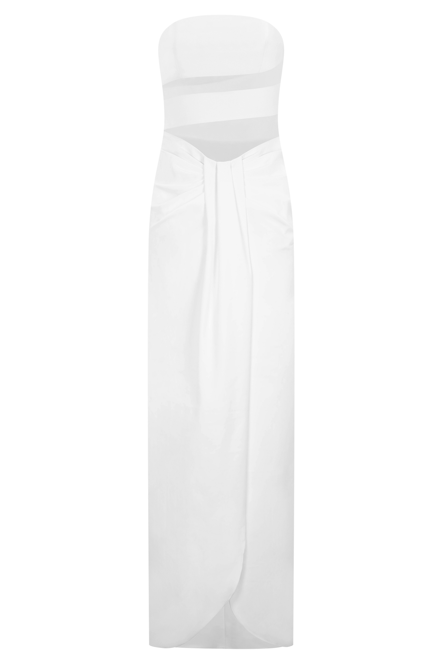 Paulina Cut Out Strapless Maxi Dress - White