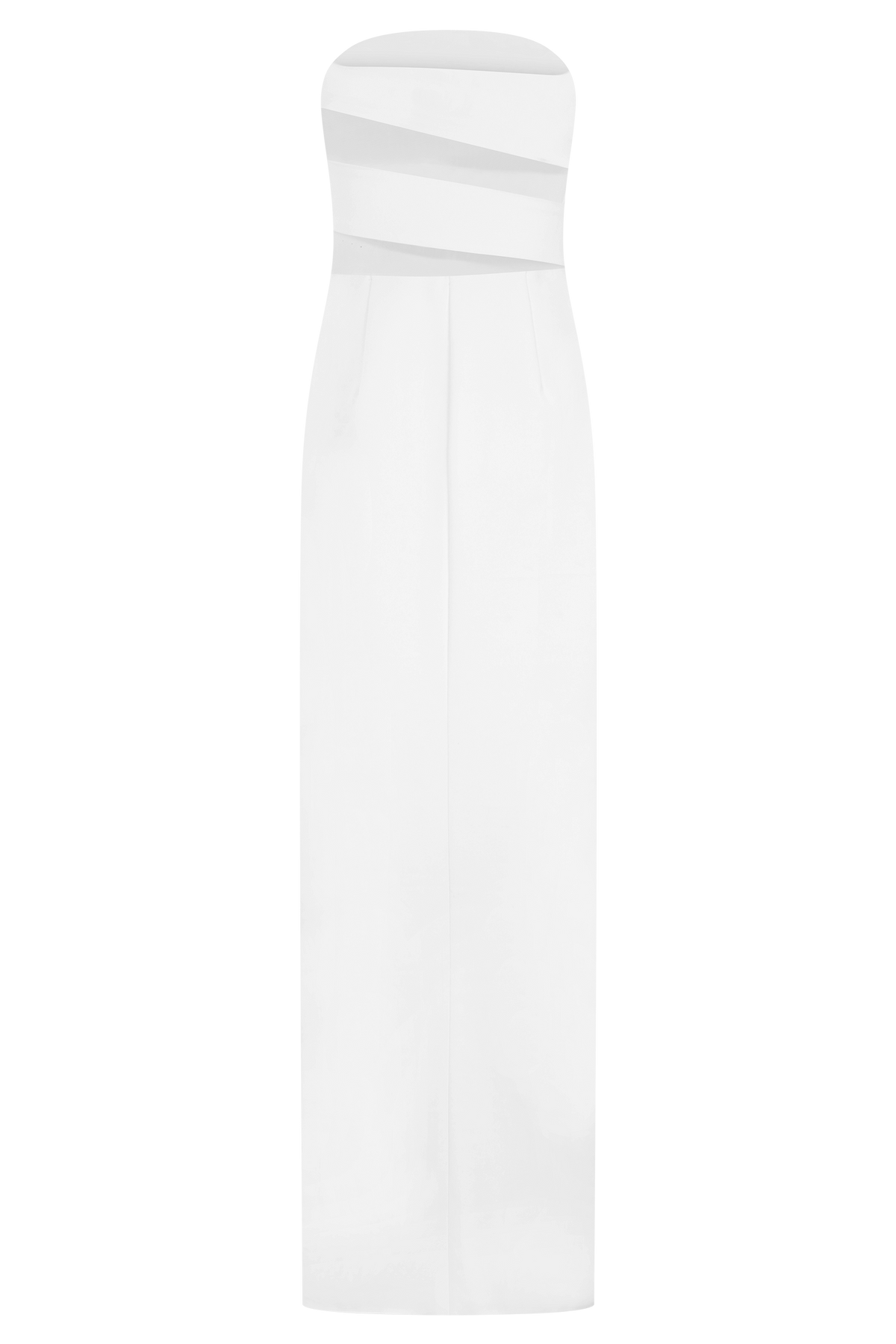 Paulina Cut Out Strapless Maxi Dress - White