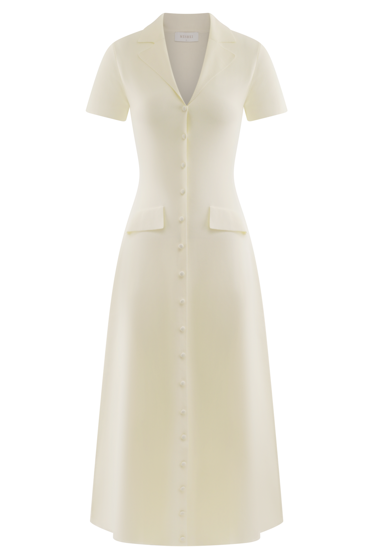 Pearson Short Sleeve Knit Midi Dress - Ivory