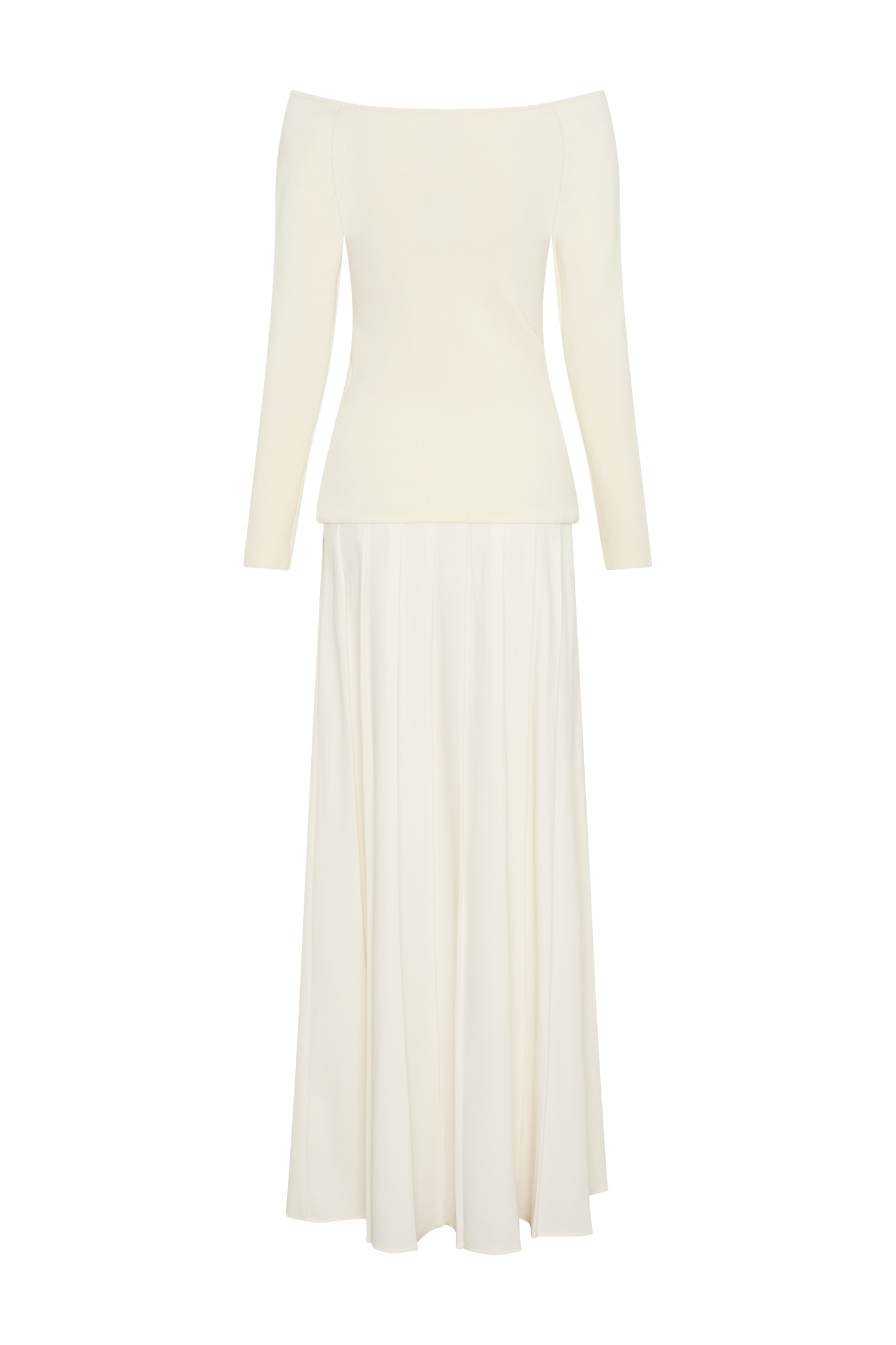 Presley Knit Off Shoulder Maxi Dress - Ivory