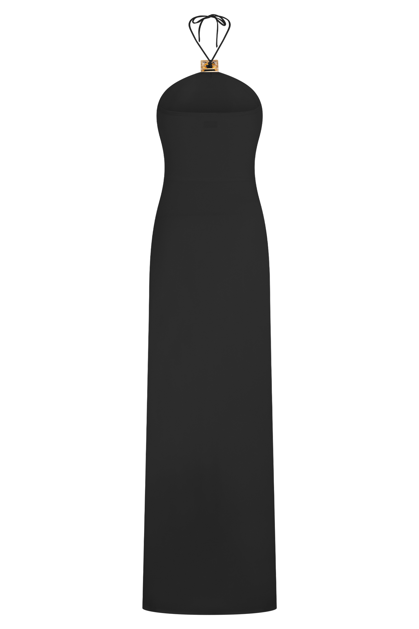 Quincy Halter Maxi Dress With Hardware - Black
