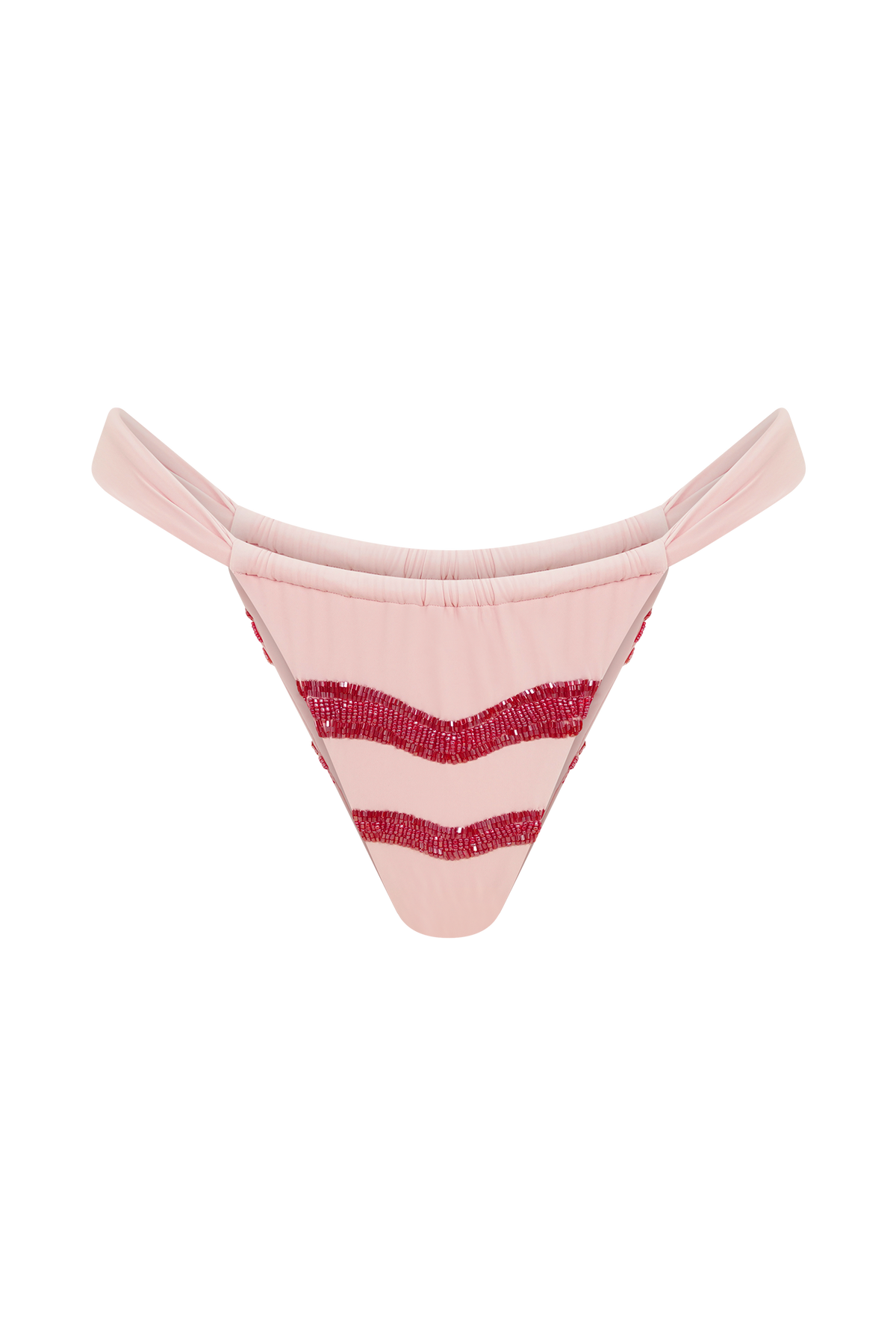 Robyn Beaded Bikini Bottom - Pink