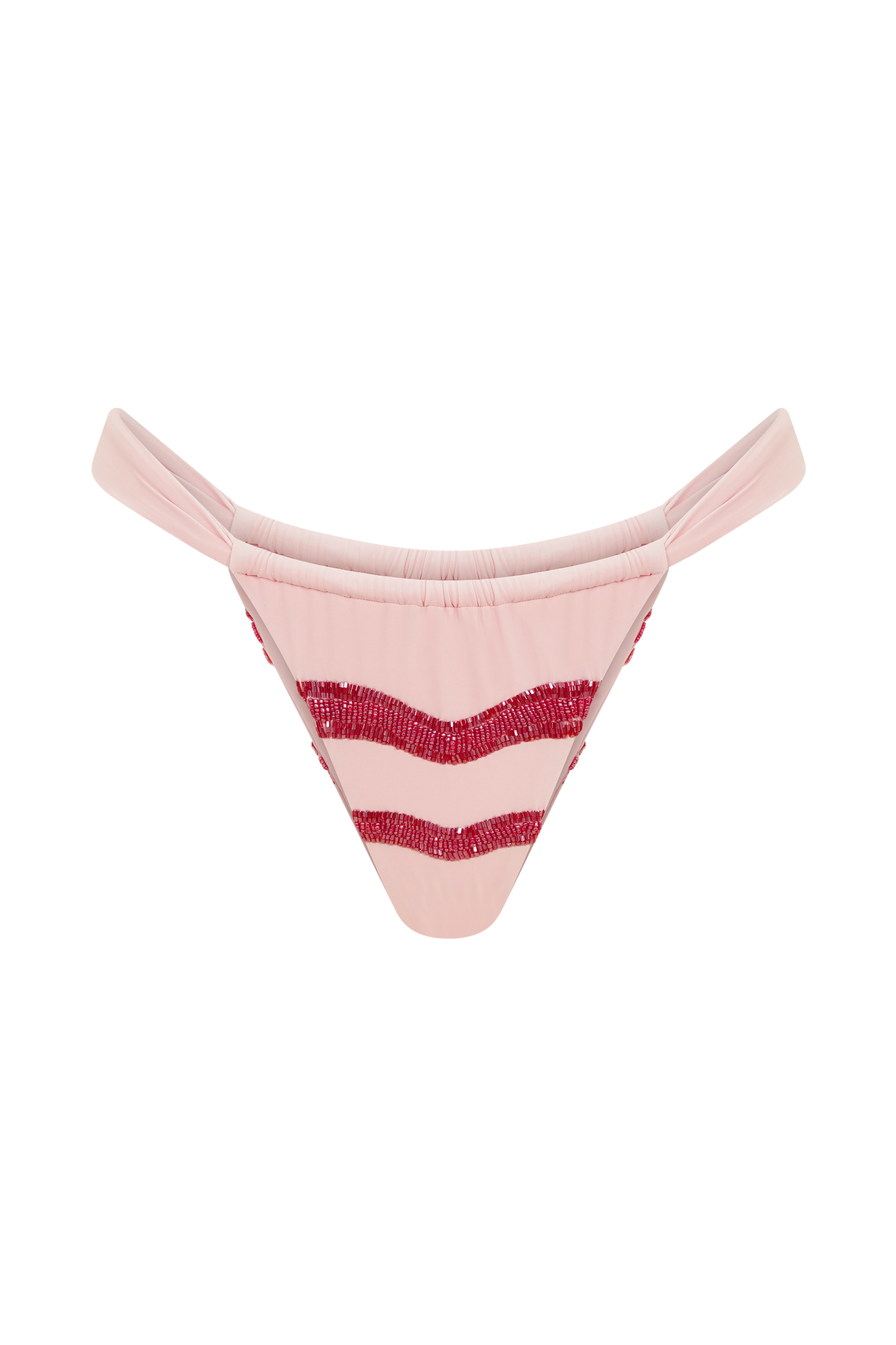 Robyn Beaded Bikini Bottom - Pink