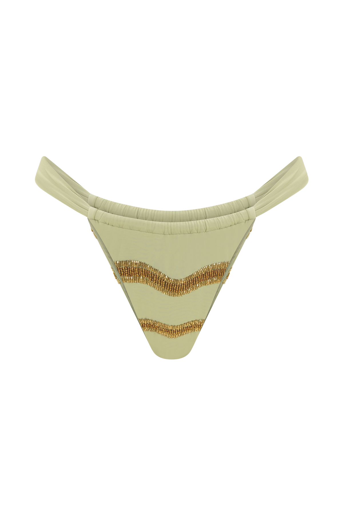 Robyn Beaded Bikini Bottom - Sage