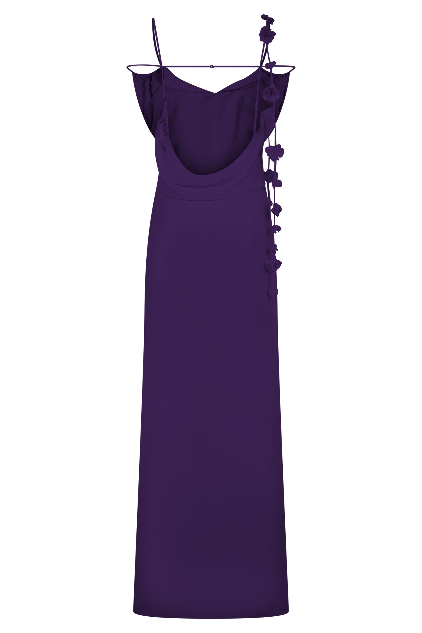 Rosalie Floral Chiffon Maxi Dress - Purple