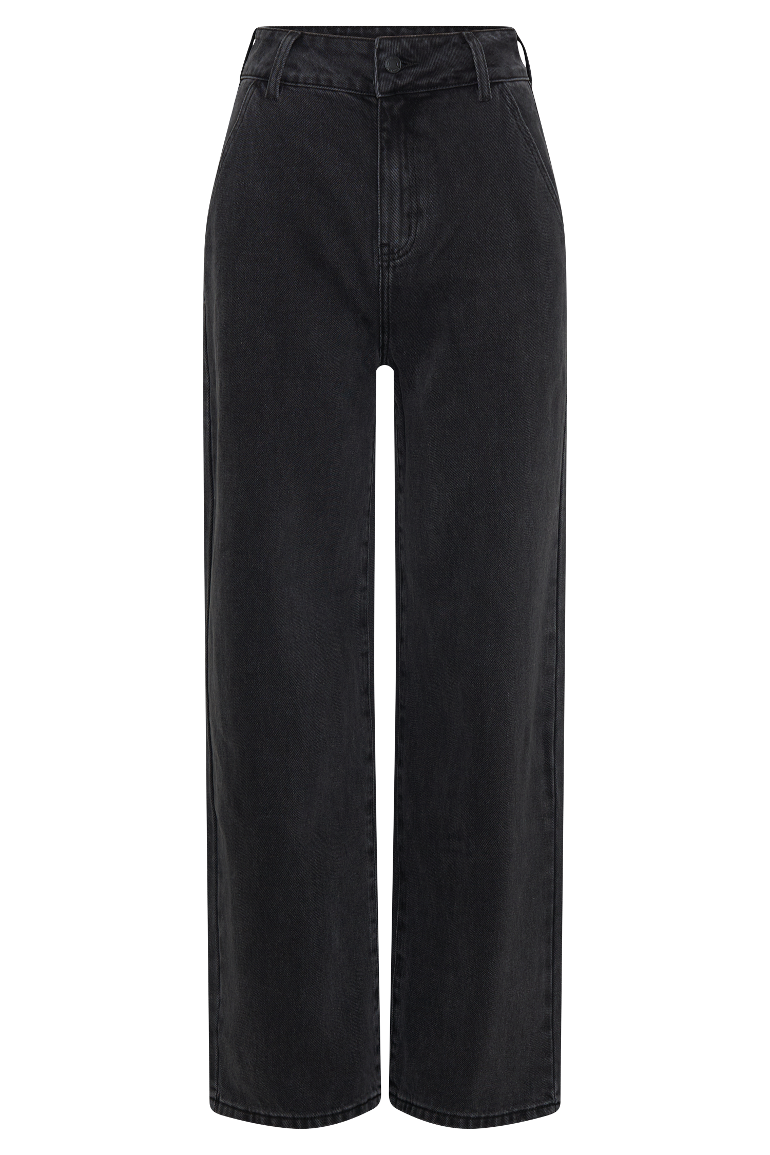 Roxy Wide Leg High Waist Denim Jeans - Washed Black #11