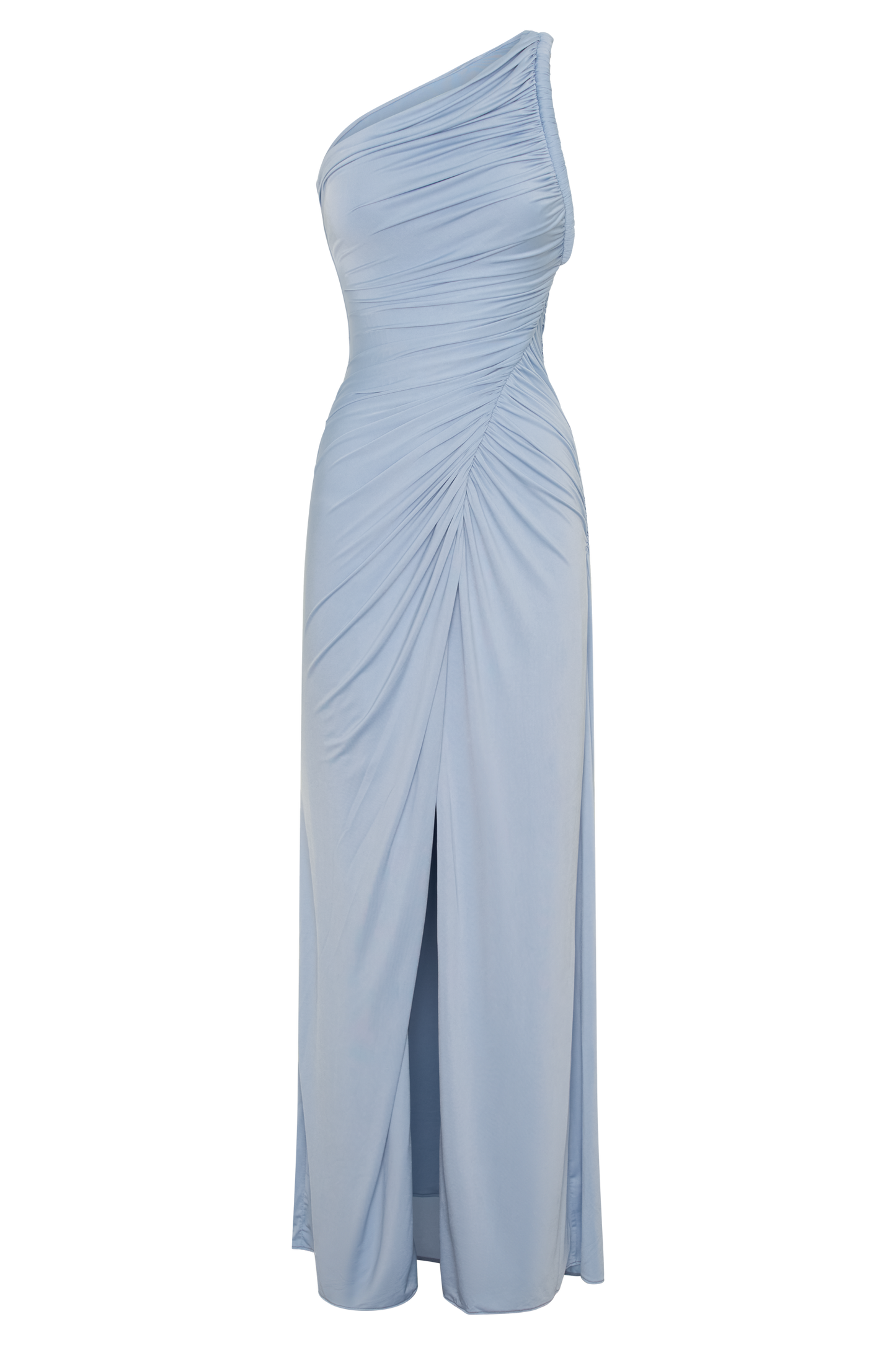 Ryn Twisted One Shoulder Maxi Dress - Sky Blue