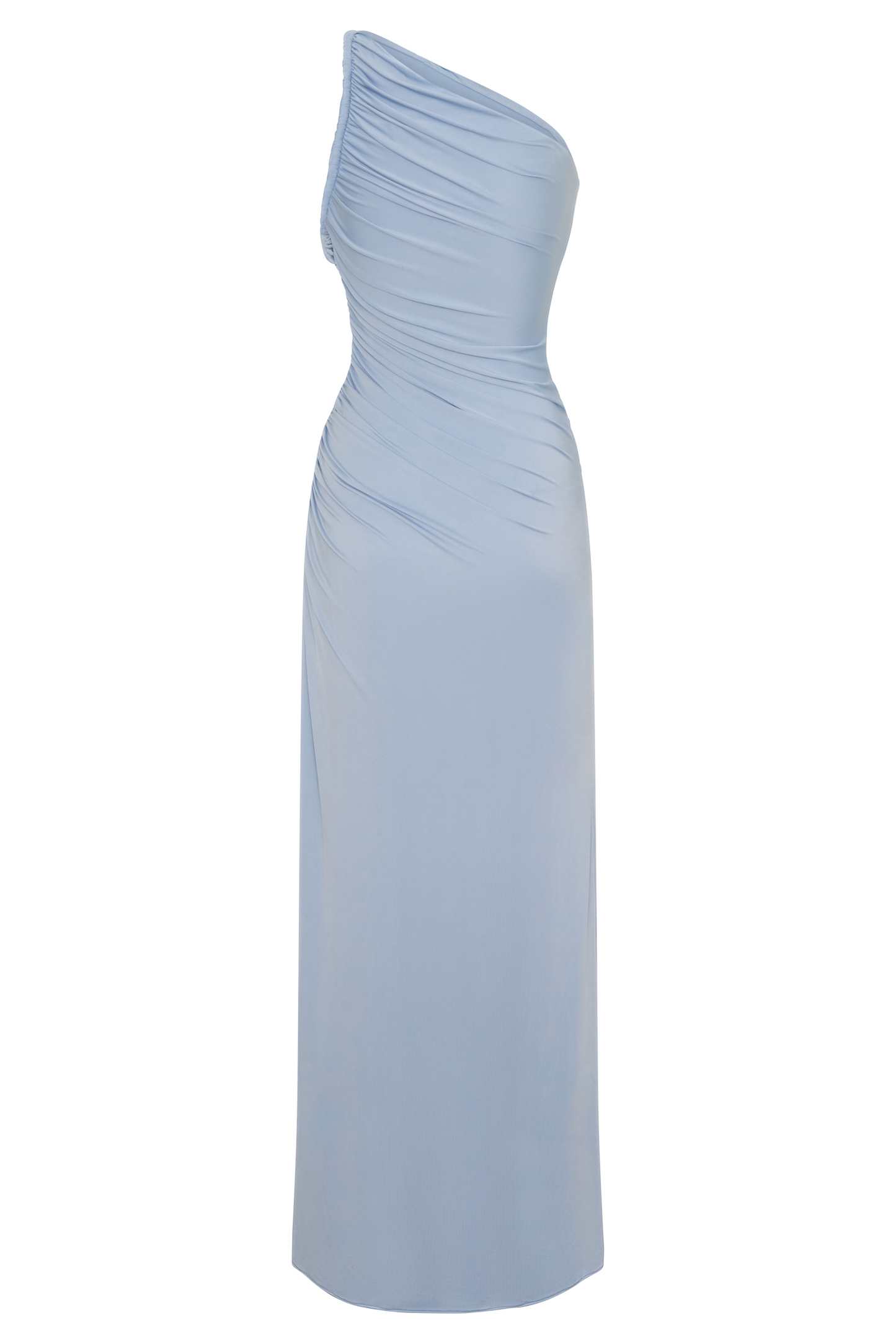 Ryn Twisted One Shoulder Maxi Dress - Sky Blue