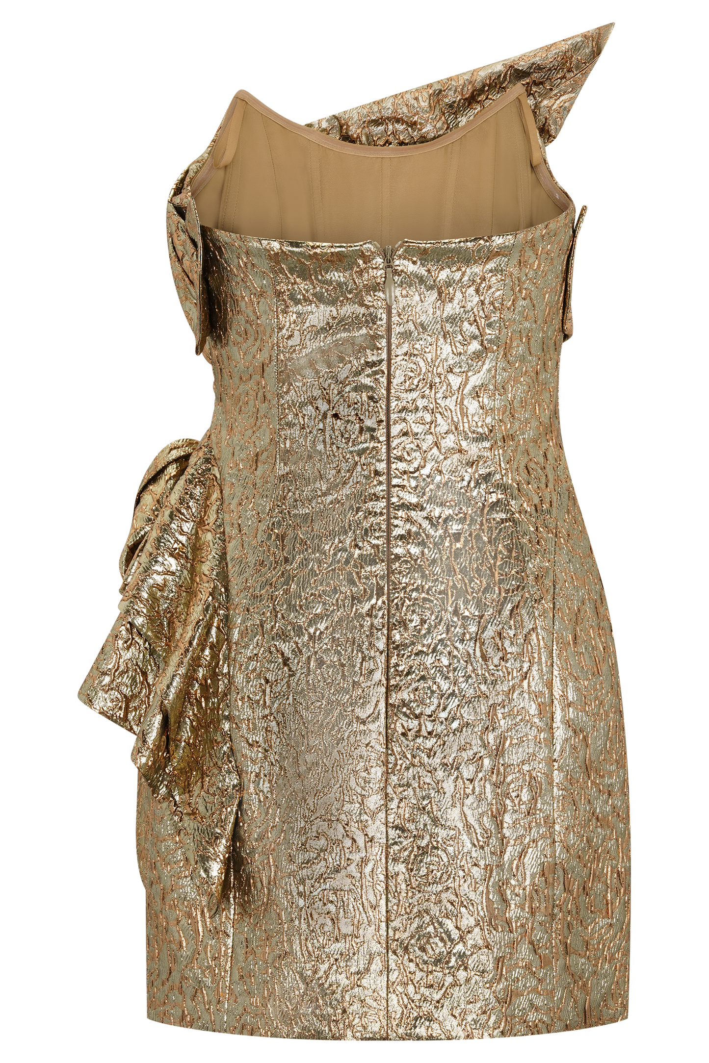 Sadie Structured Mini Dress - Gold