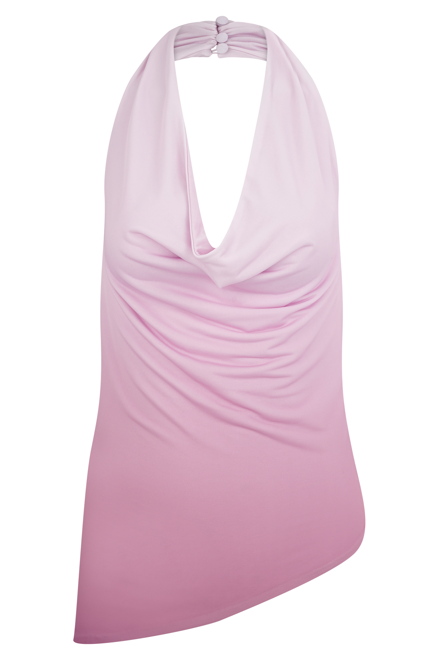 Safiya Asymmetrical Halter Top - Ombre Pink