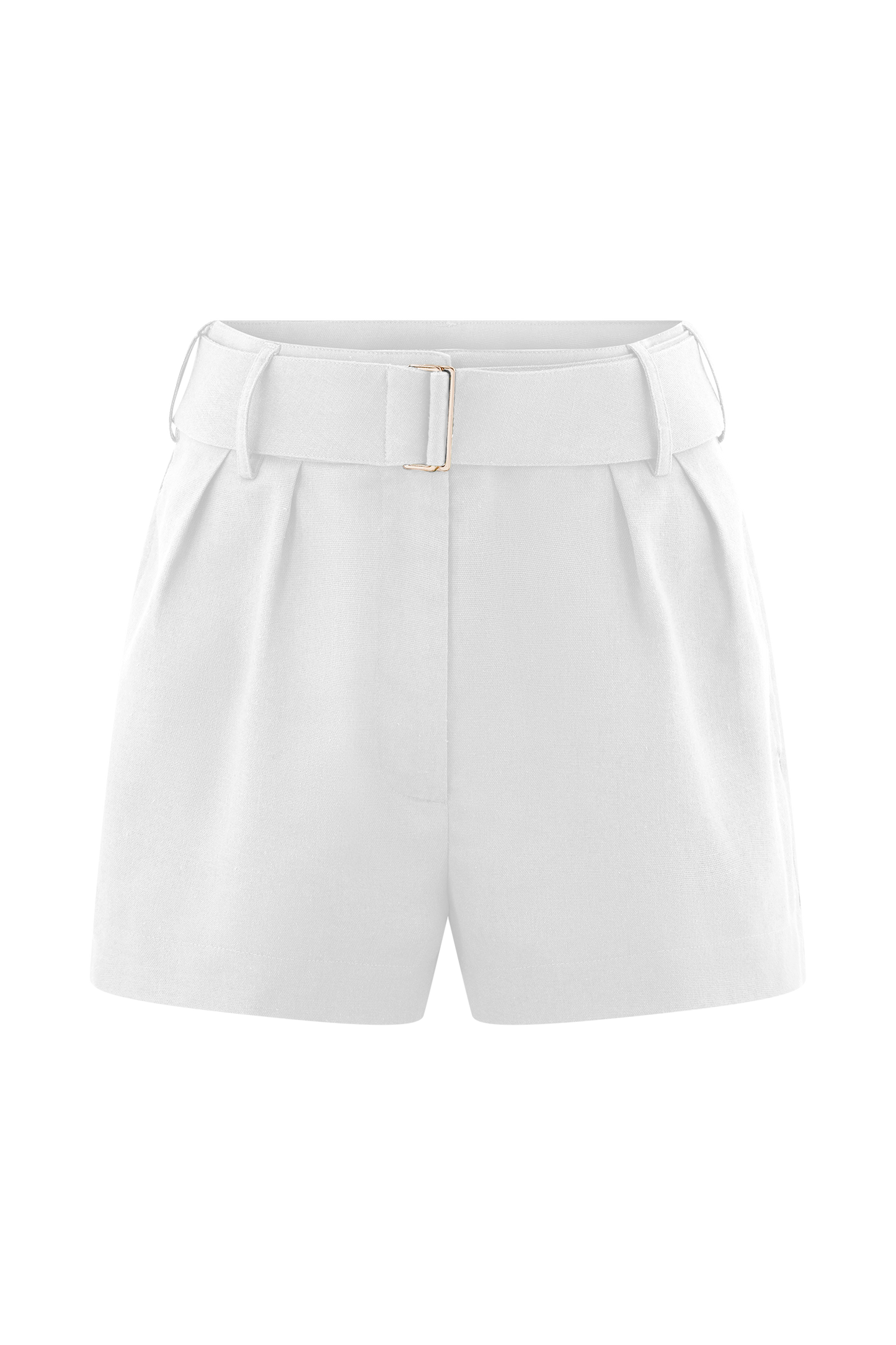 Scout Linen Belted Shorts - White