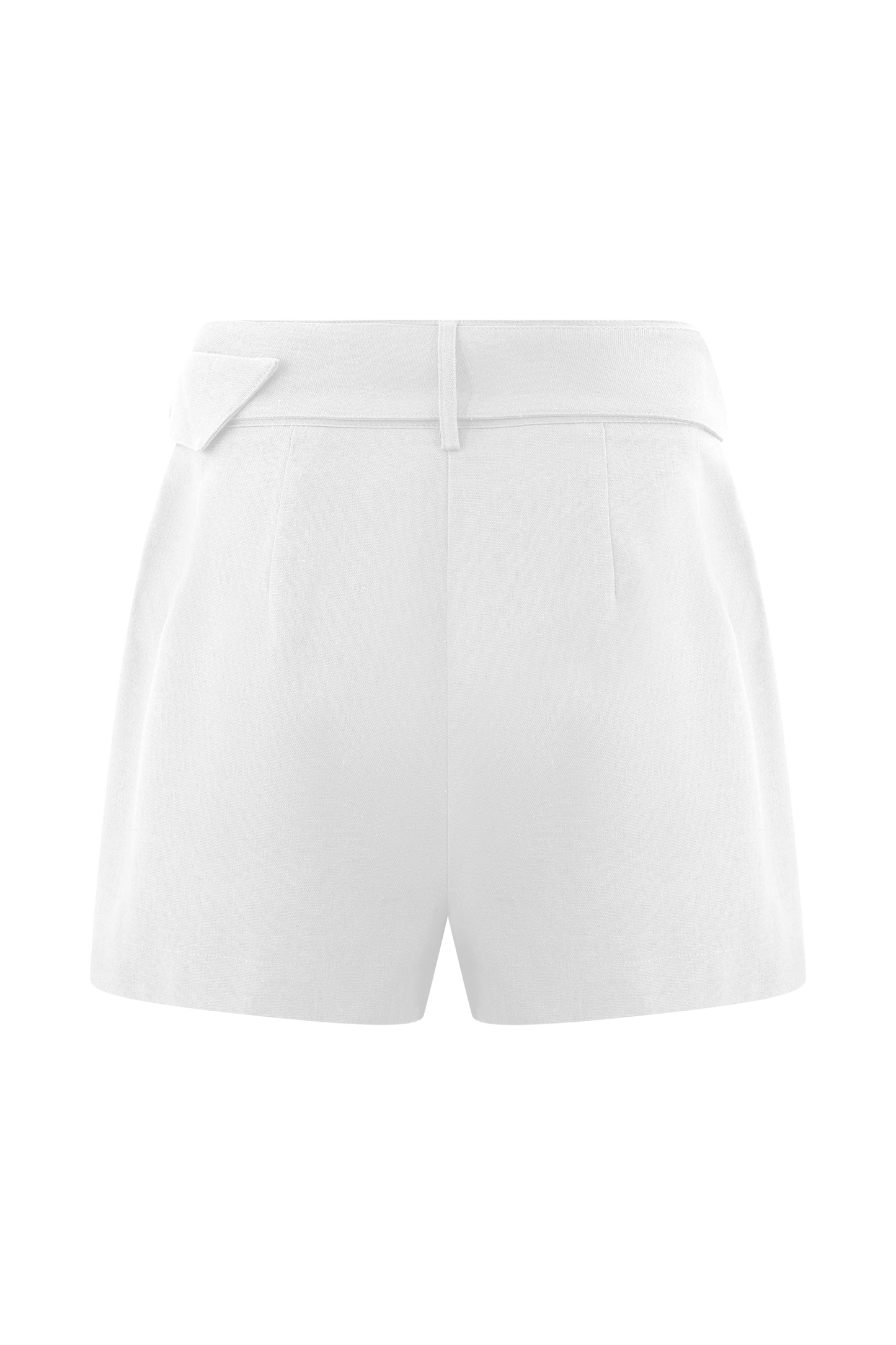 Scout Linen Belted Shorts - White