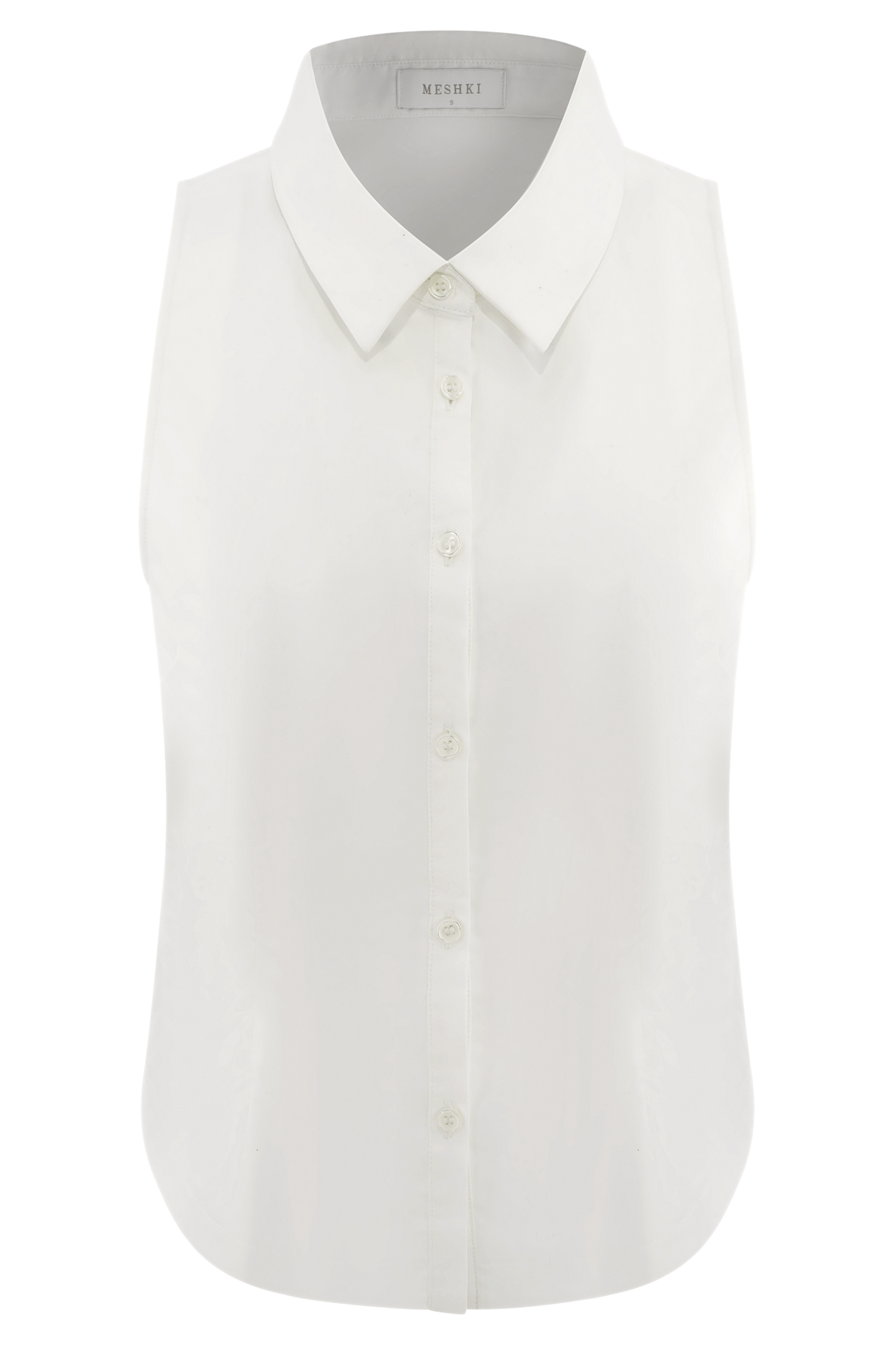 Selene Sleeveless Halter Shirt - White